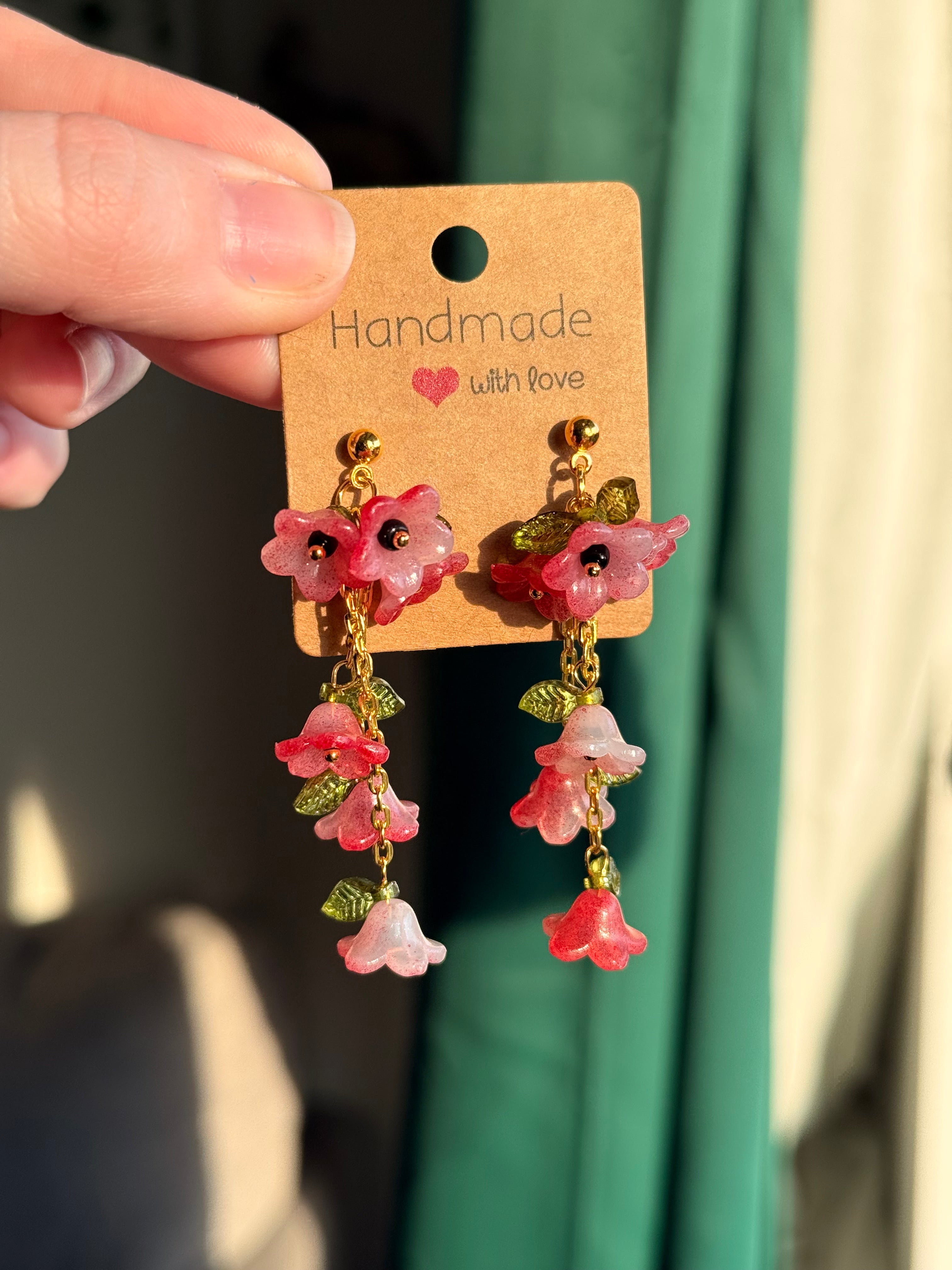 Flower Dangle Studs