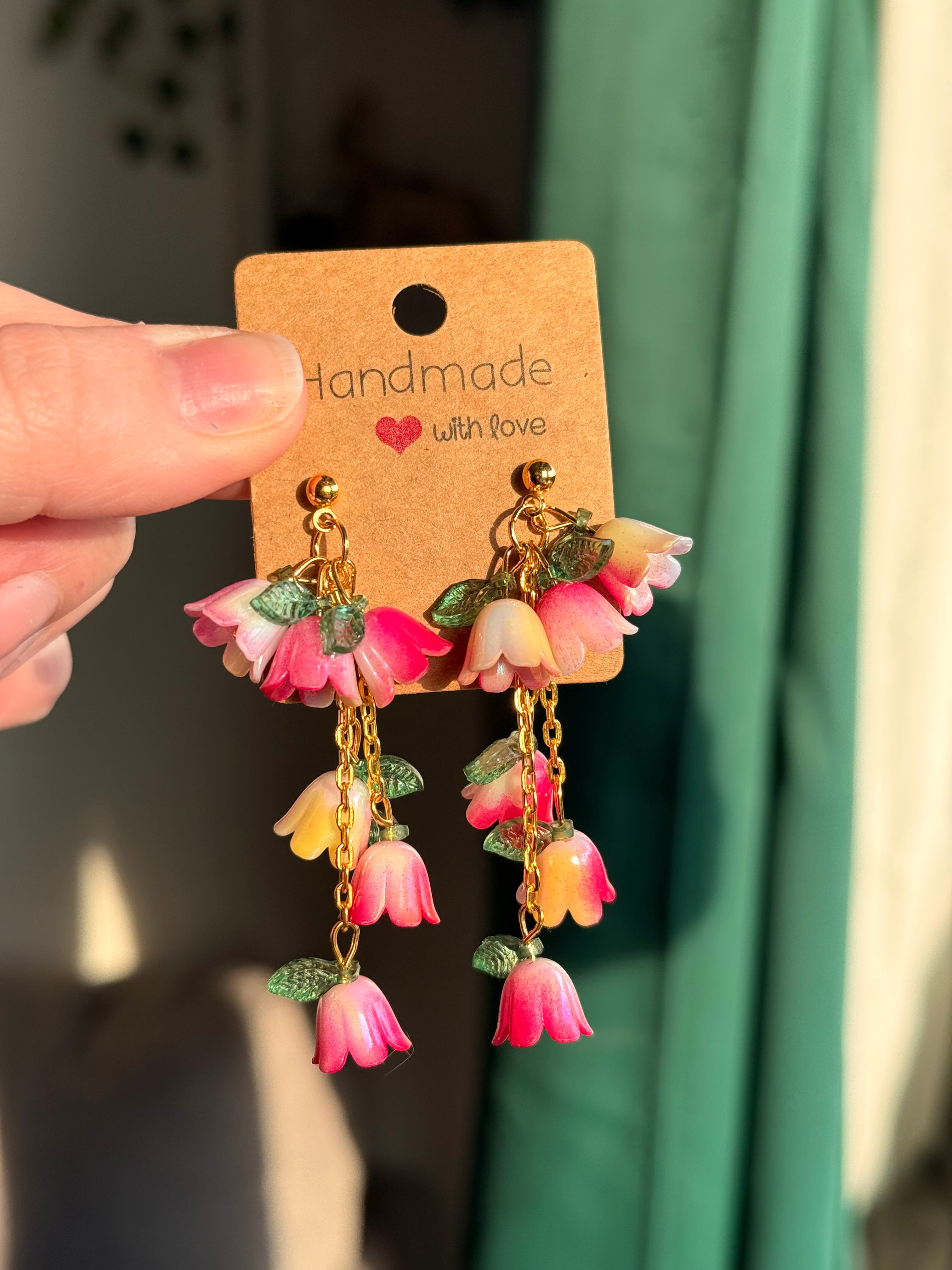 Flower Dangle Studs