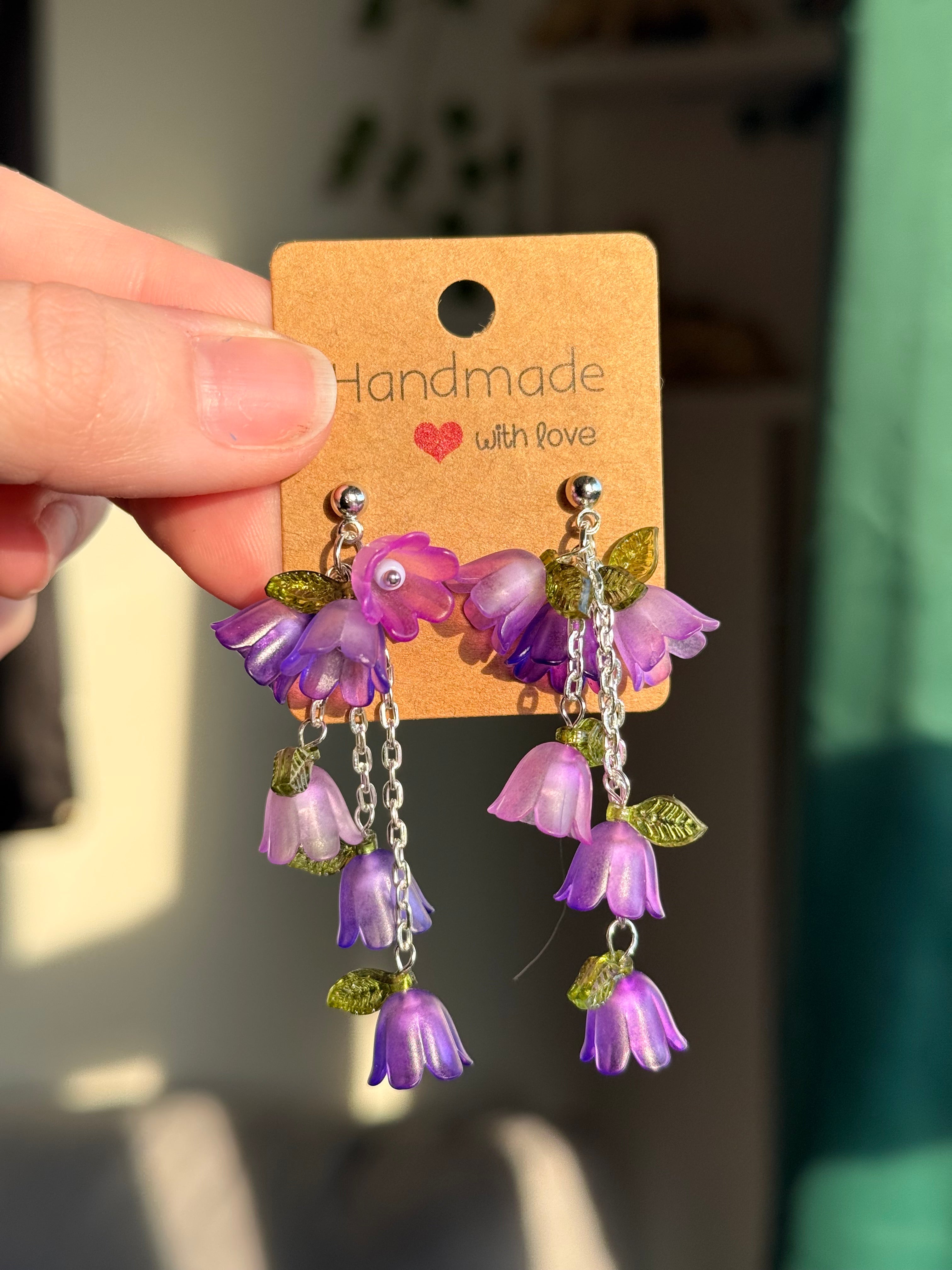 Flower Dangle Studs