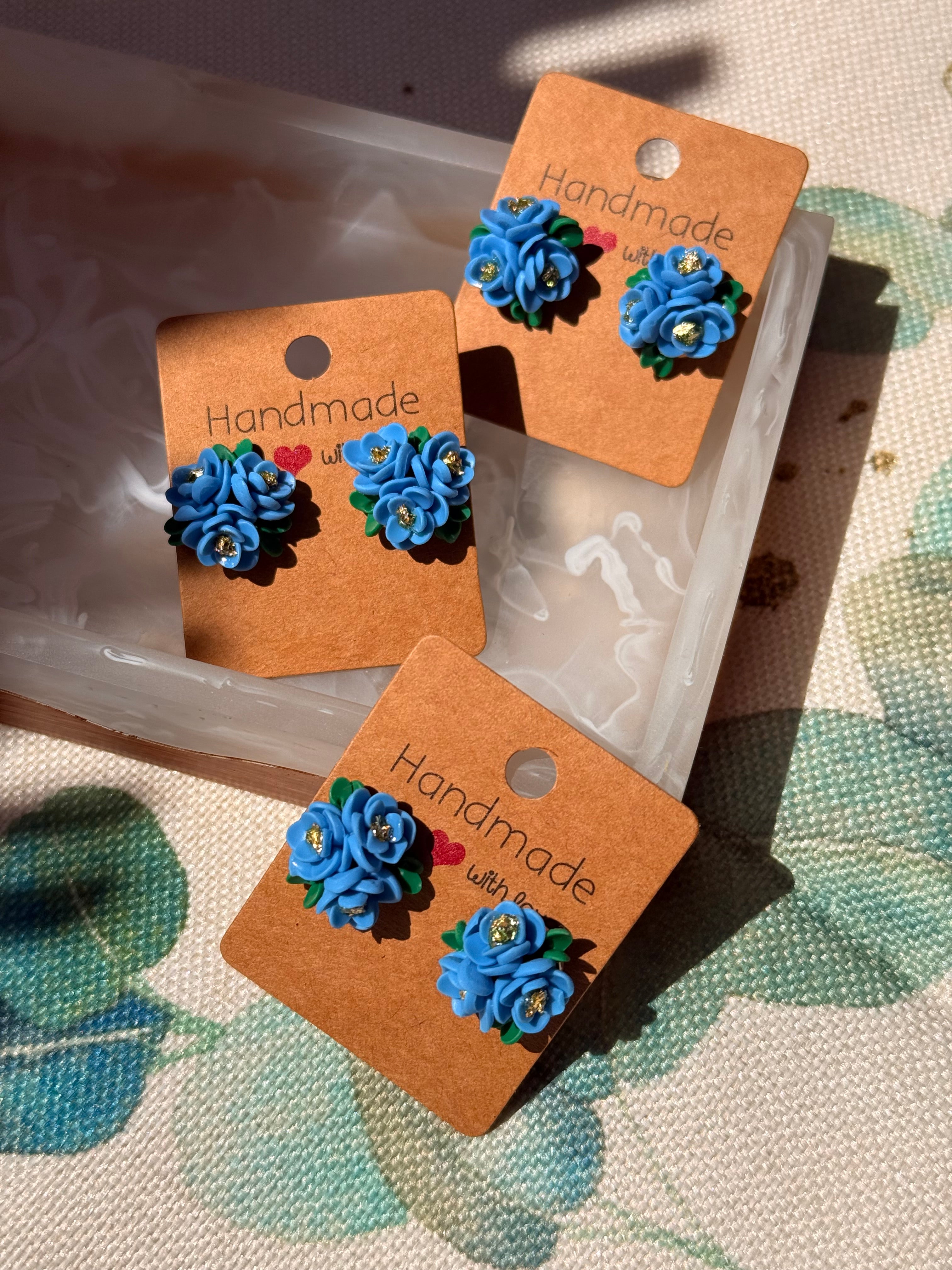 "Azure" - Flower Studs
