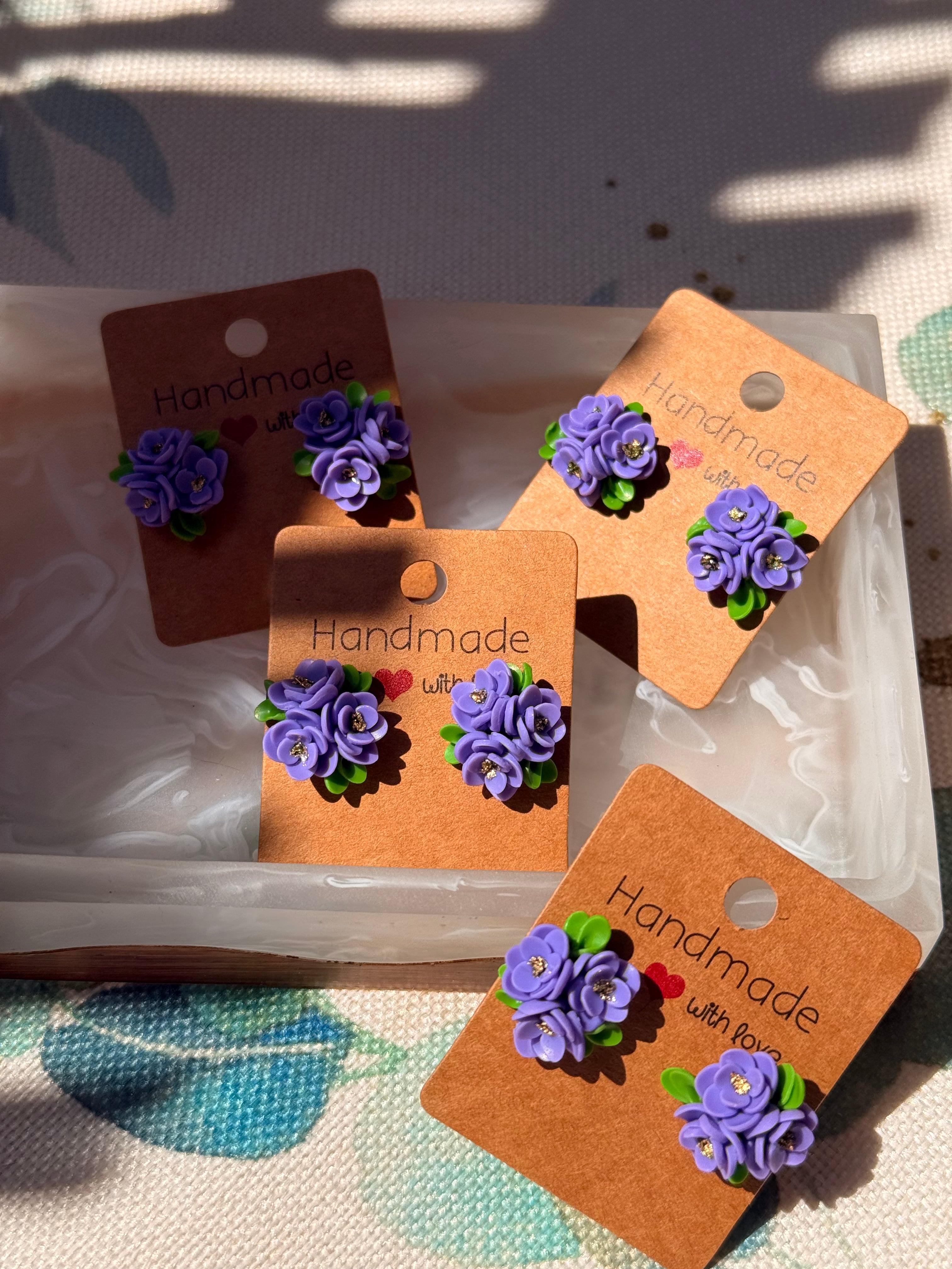 "Violet" - Flower Studs
