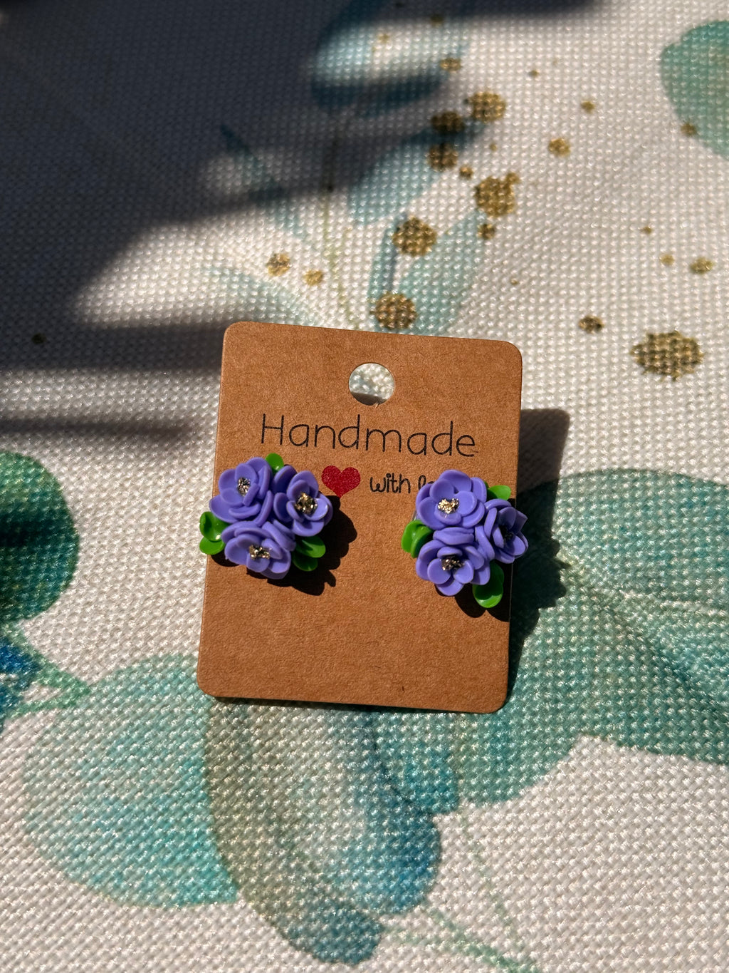 "Violet" - Flower Studs