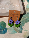 "Violet" - Flower Dangles