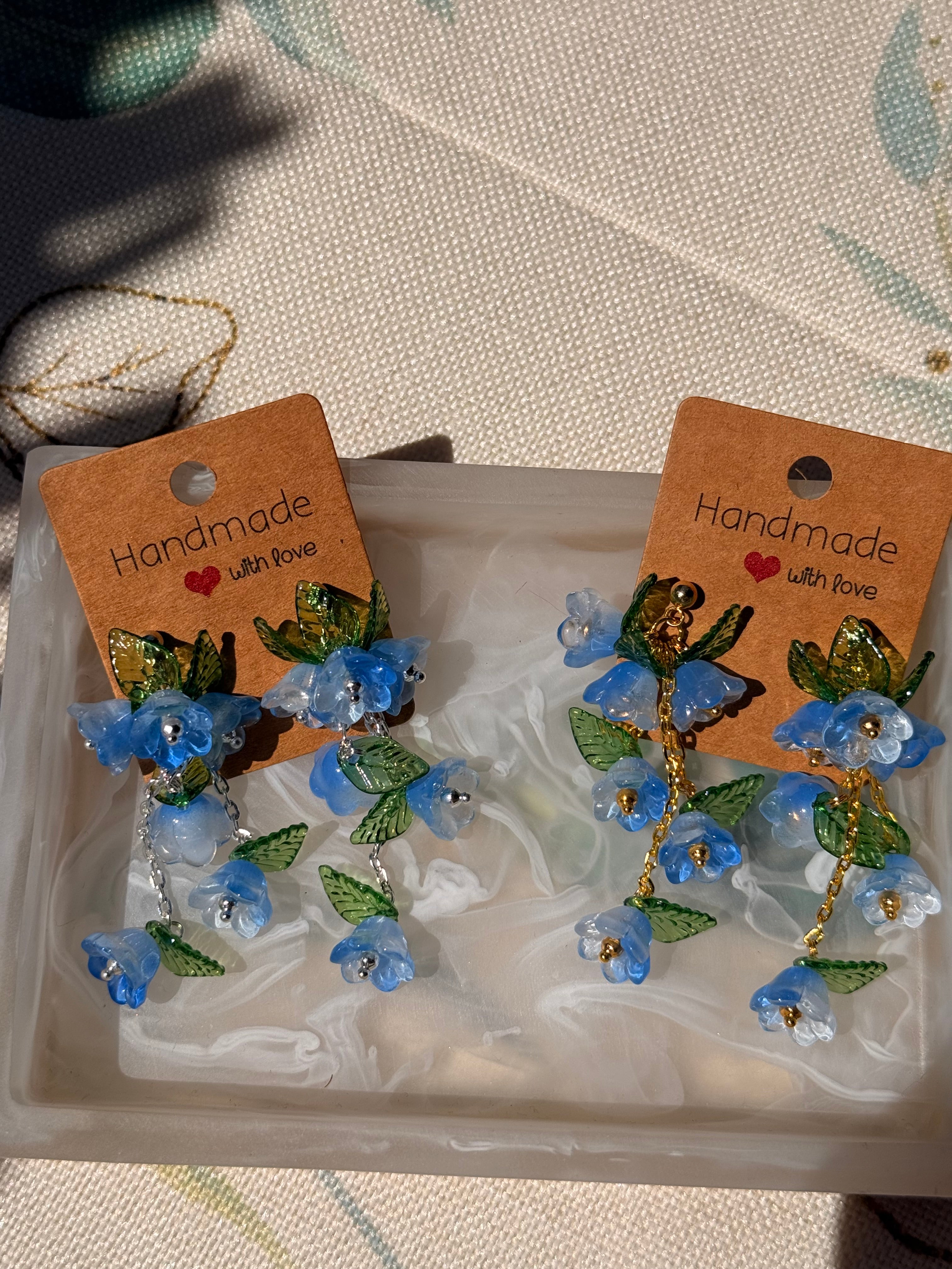 "Fairy" Collection - Glass Flower Studs