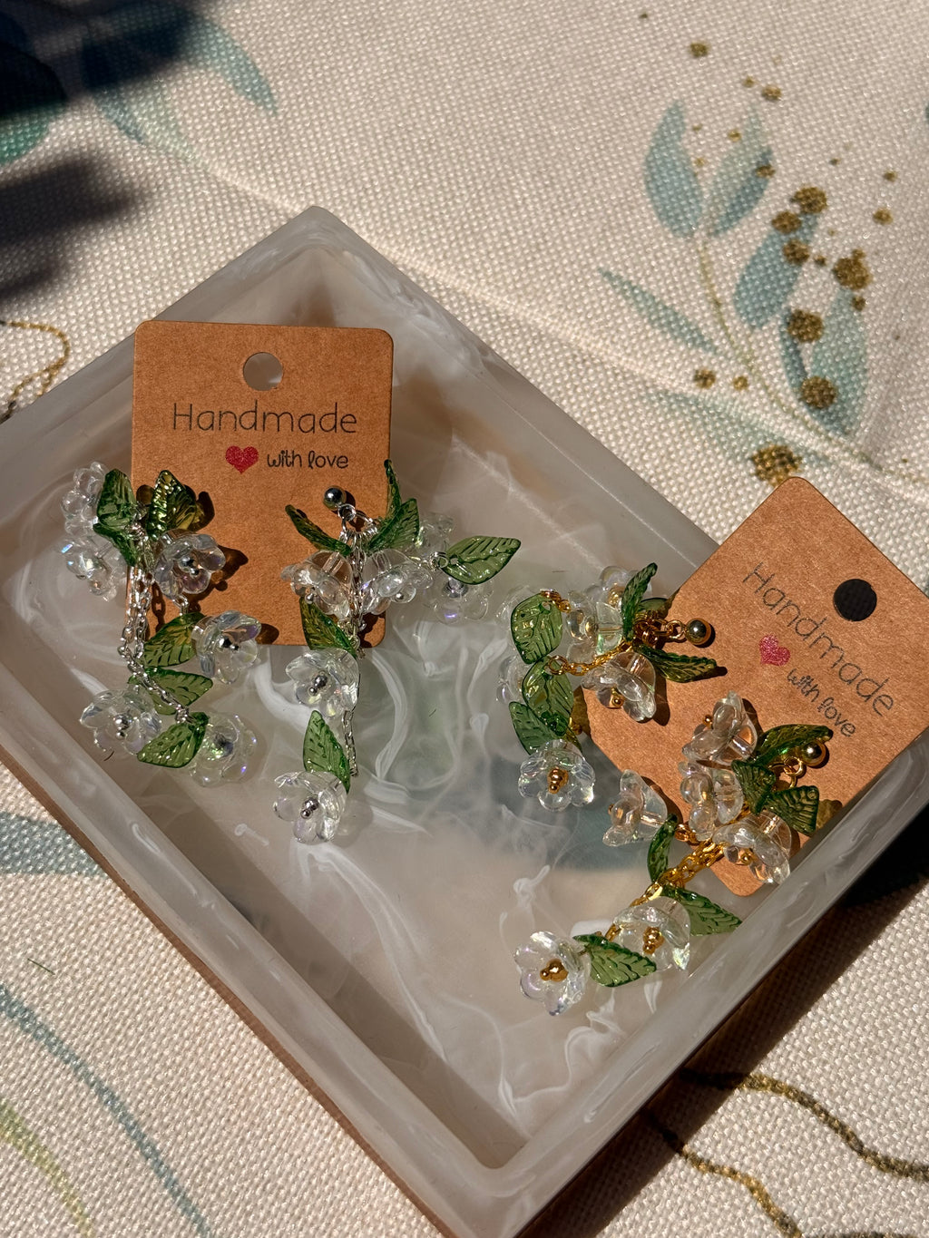"Fairy" Collection - Glass Flower Studs