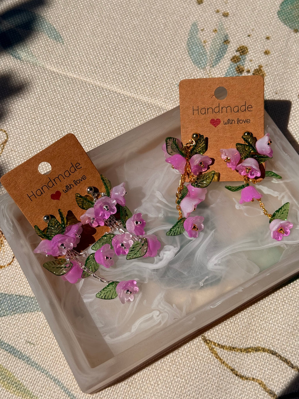 "Fairy" Collection - Glass Flower Studs