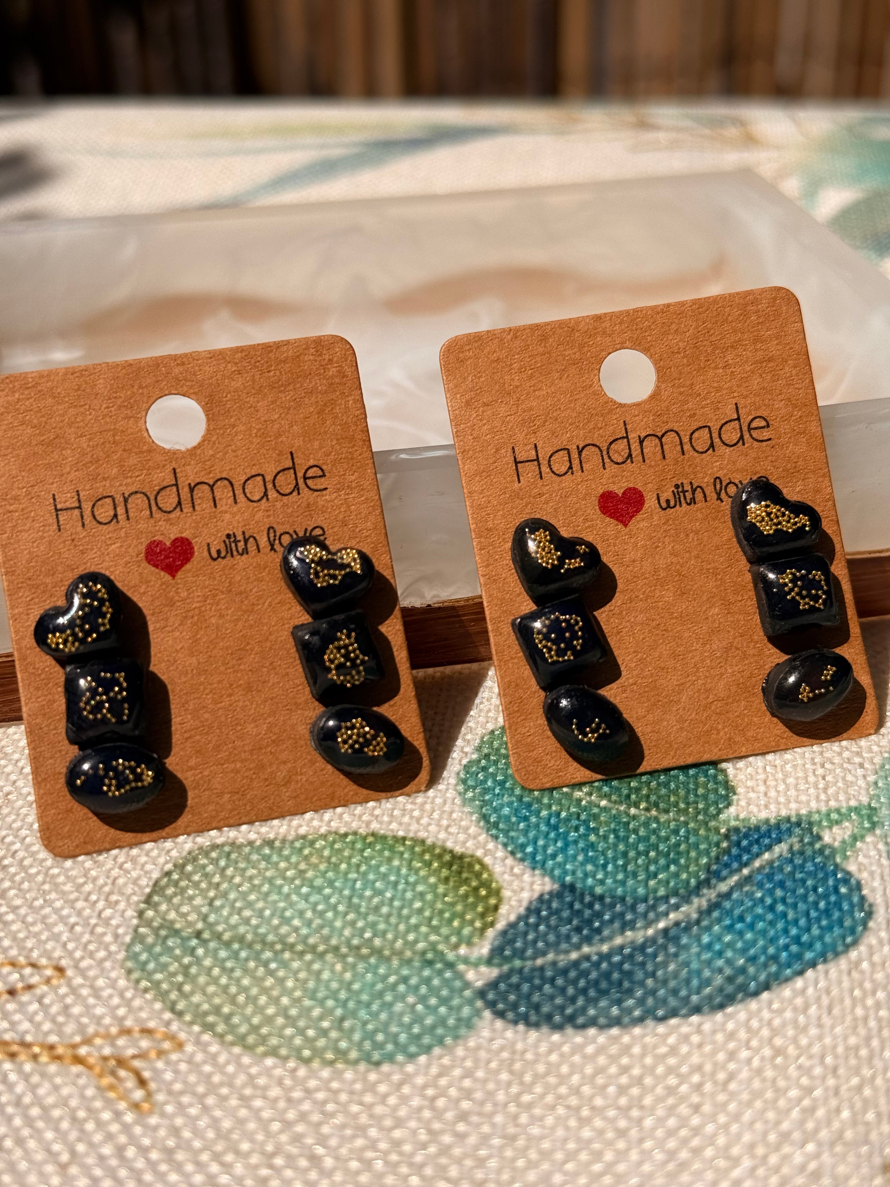 Black Mini Studs