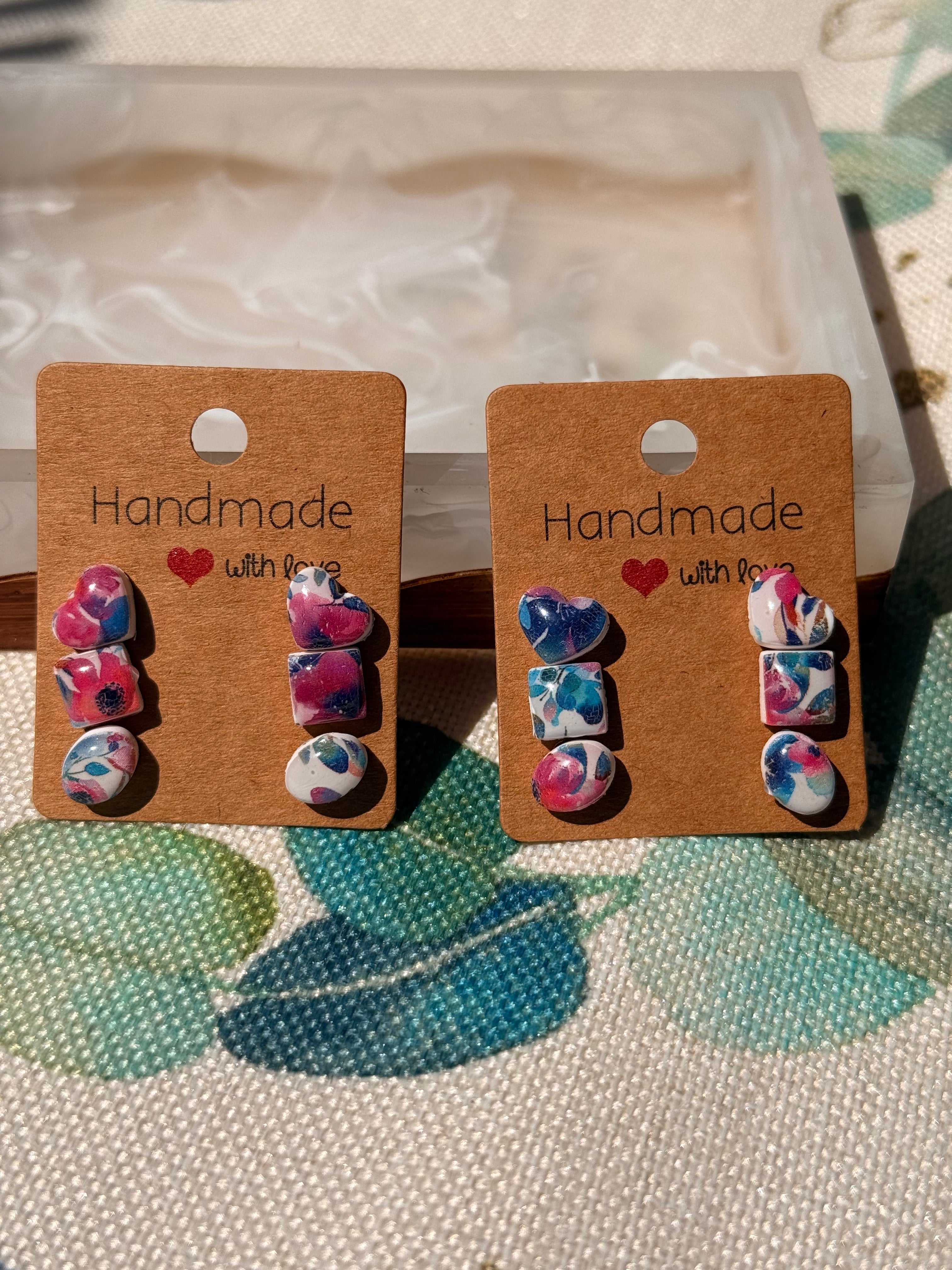 "April" - Water Transfer Mini Studs