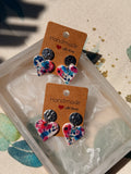 "April" - Water Transfer Stud Dangles