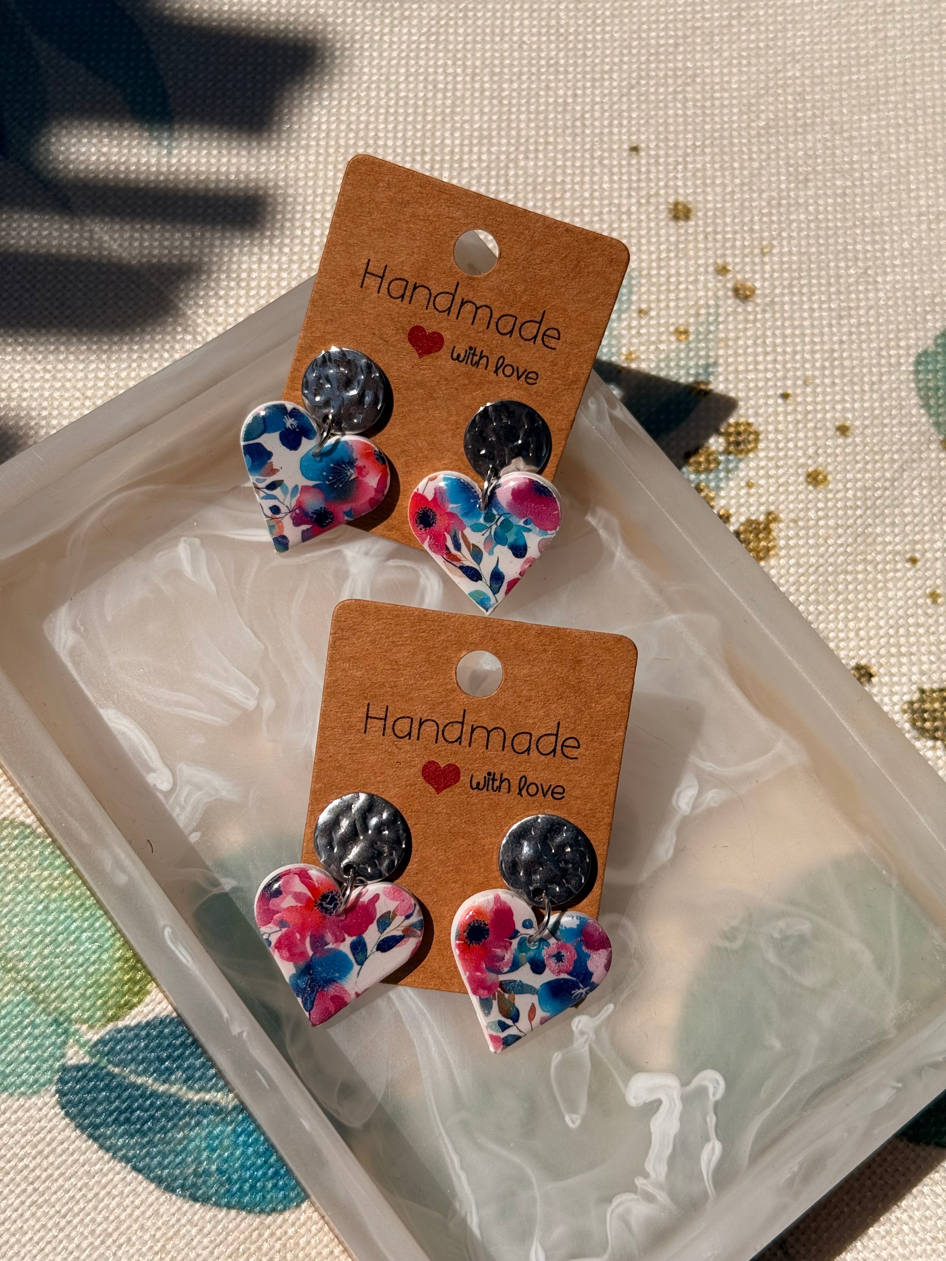 "April" - Water Transfer Stud Dangles