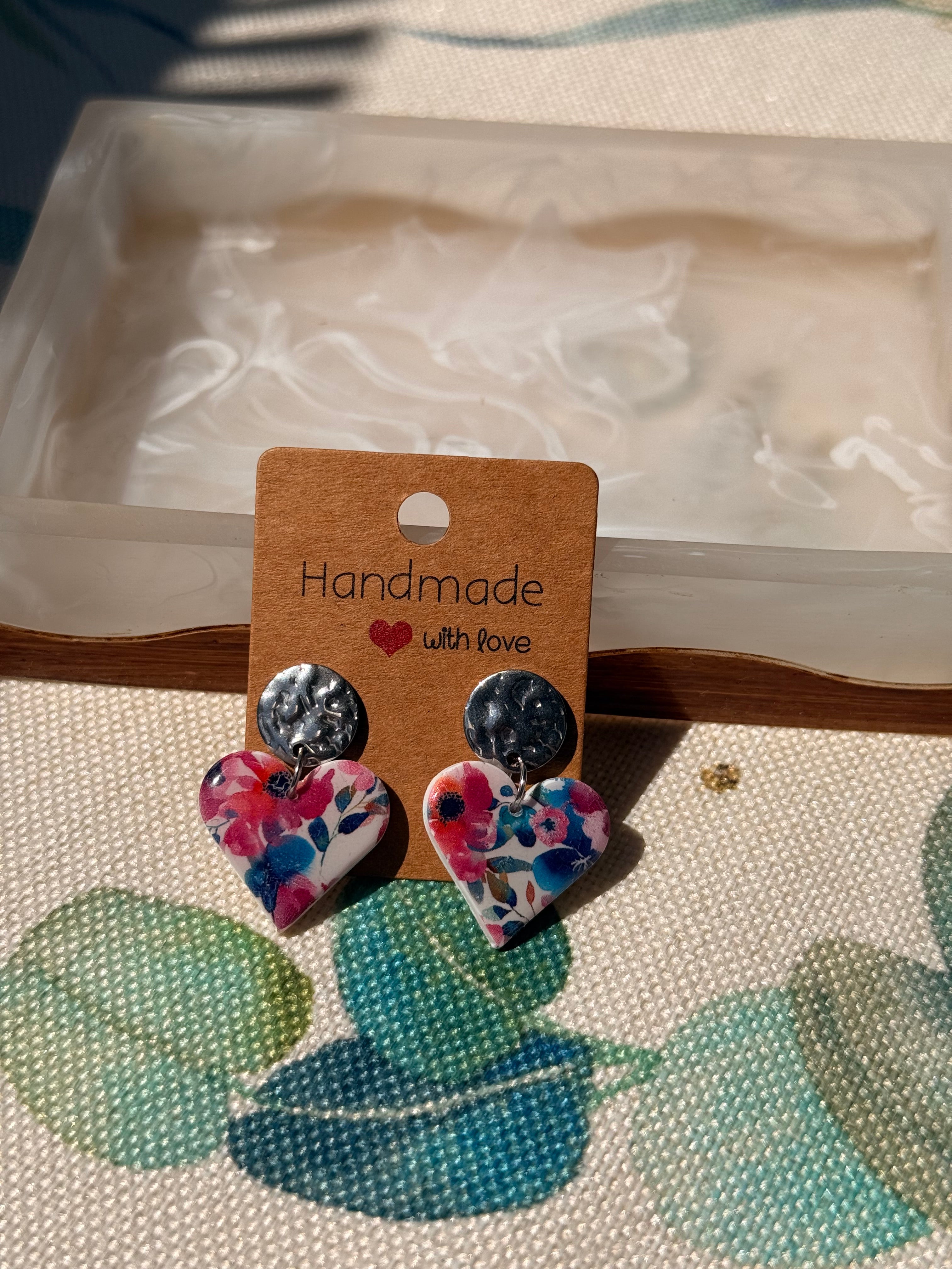 "April" - Water Transfer Stud Dangles