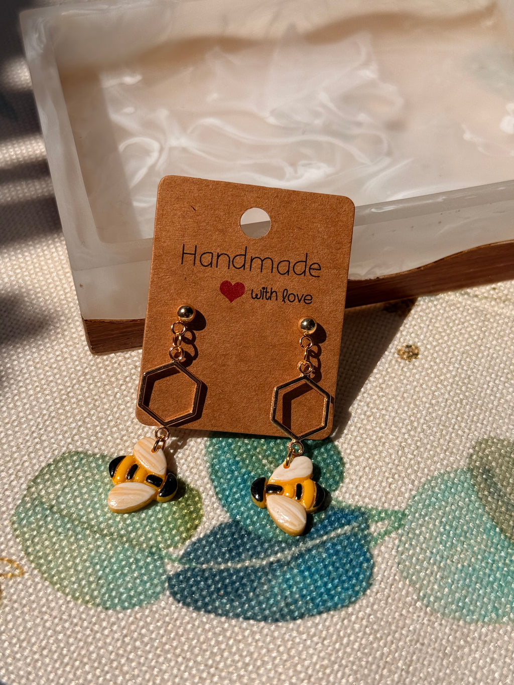 Bee Dangle Studs