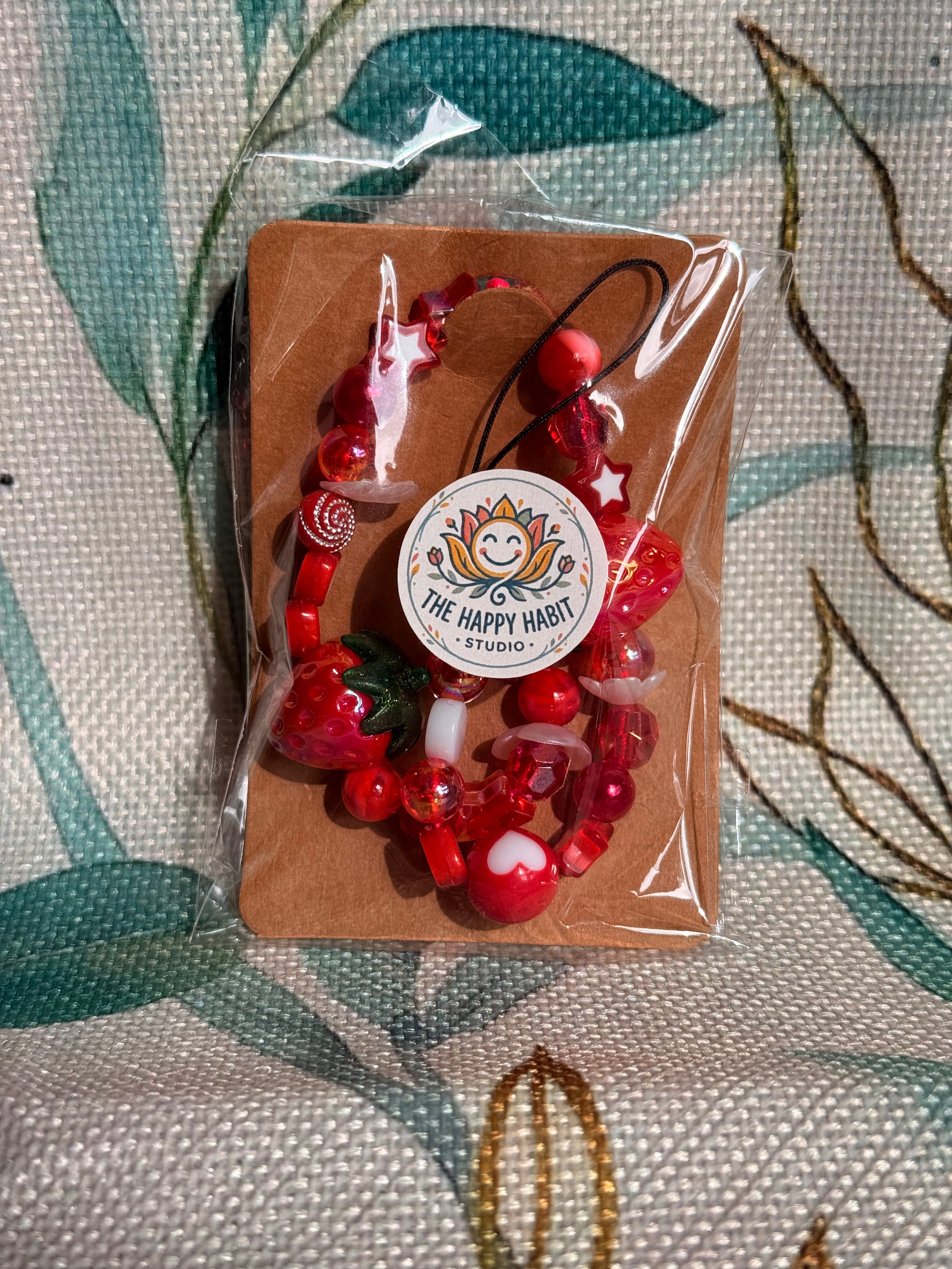 Strawberry Phone Charms