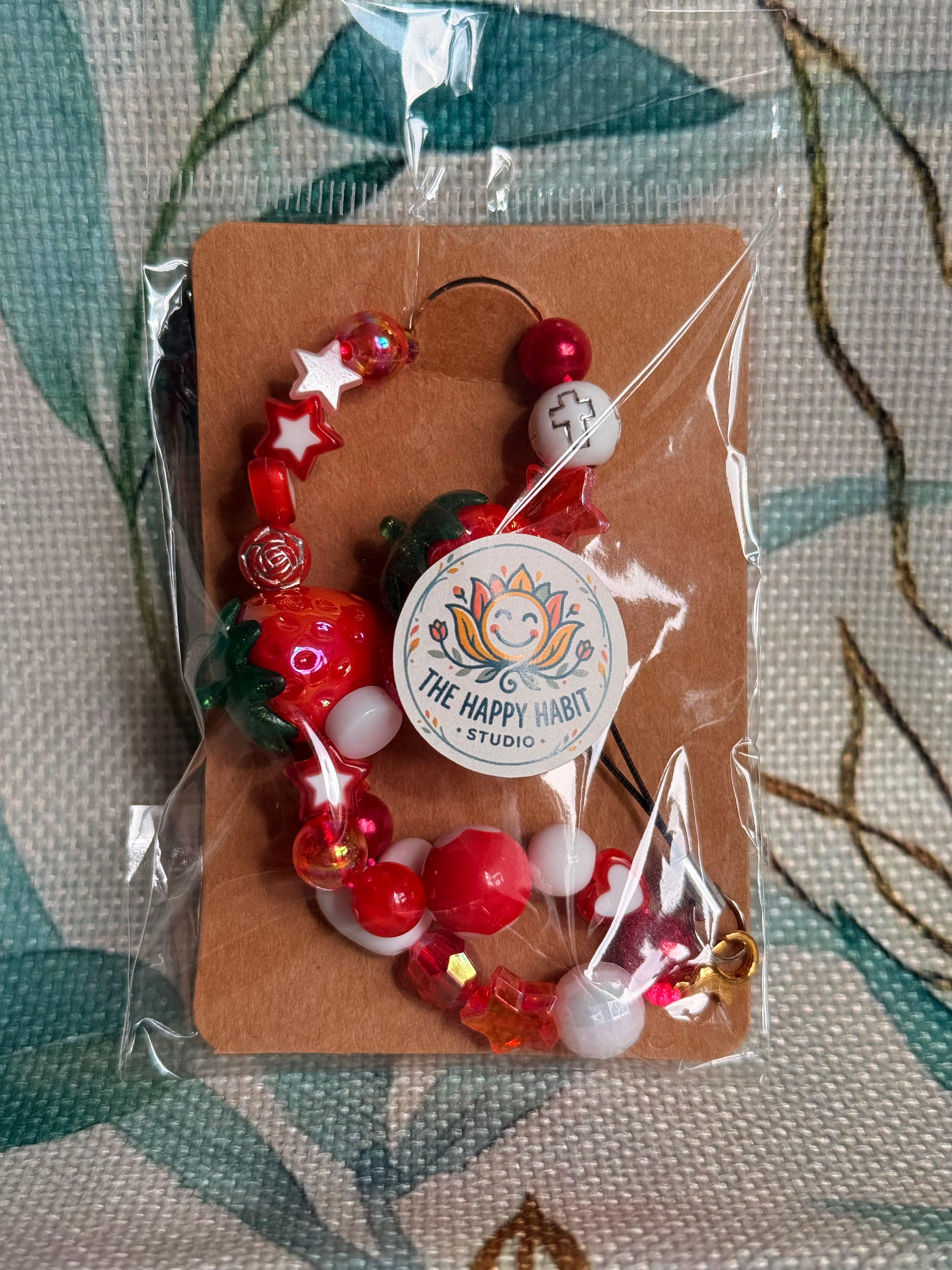 Strawberry Phone Charms
