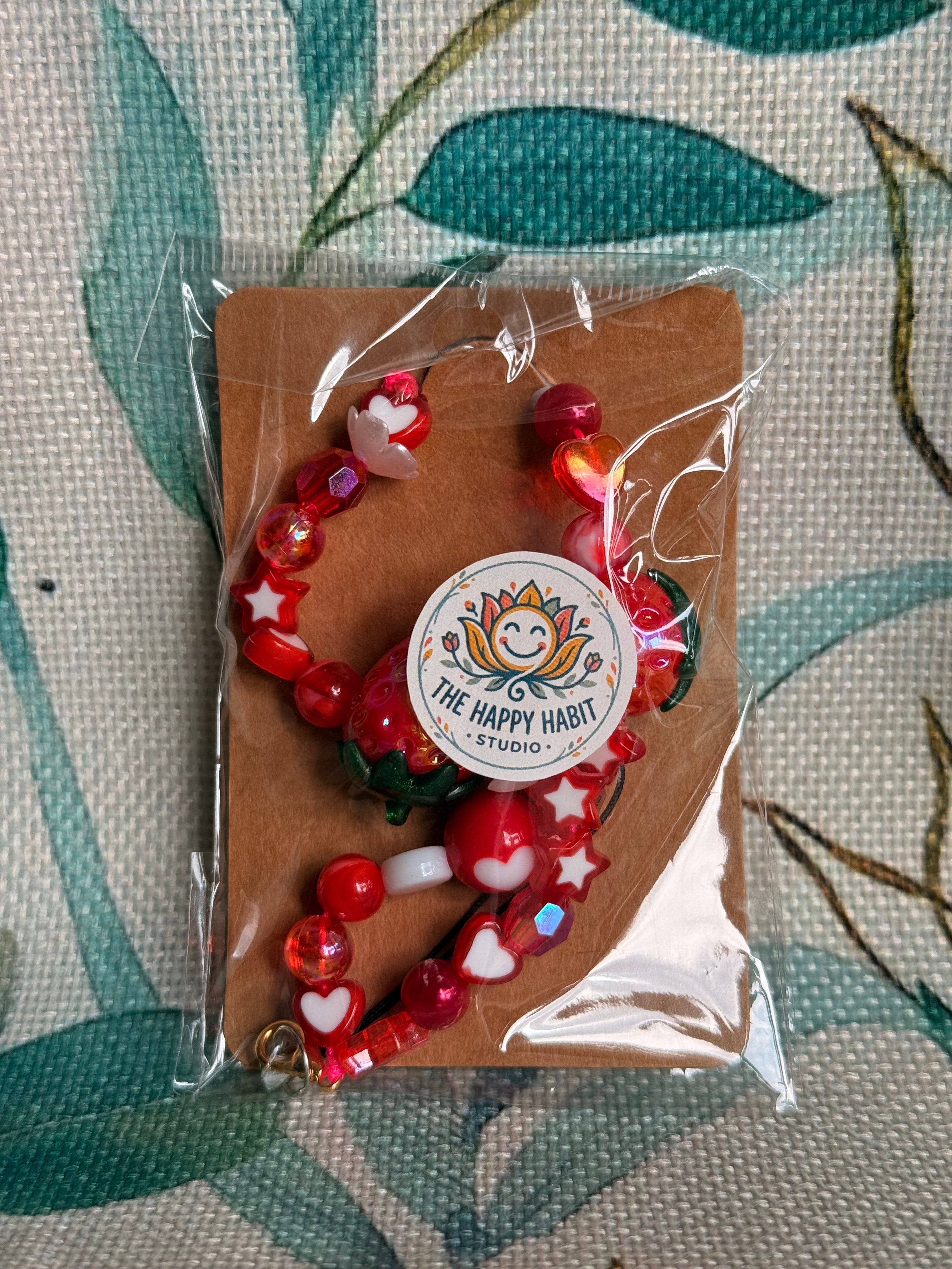 Strawberry Phone Charms