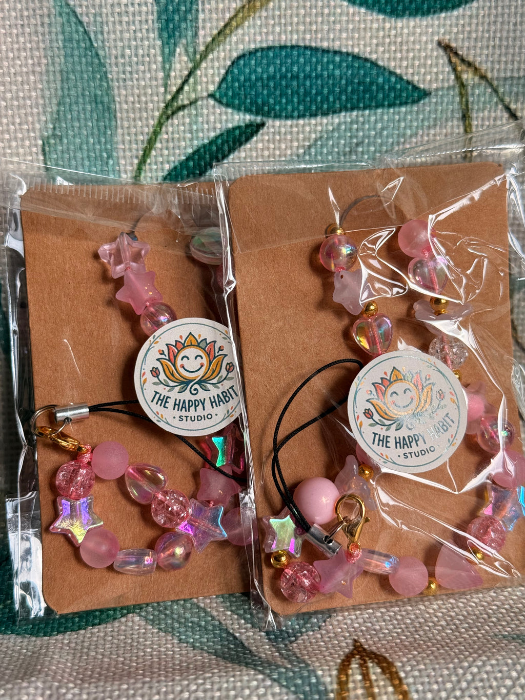 Pink phone Charms