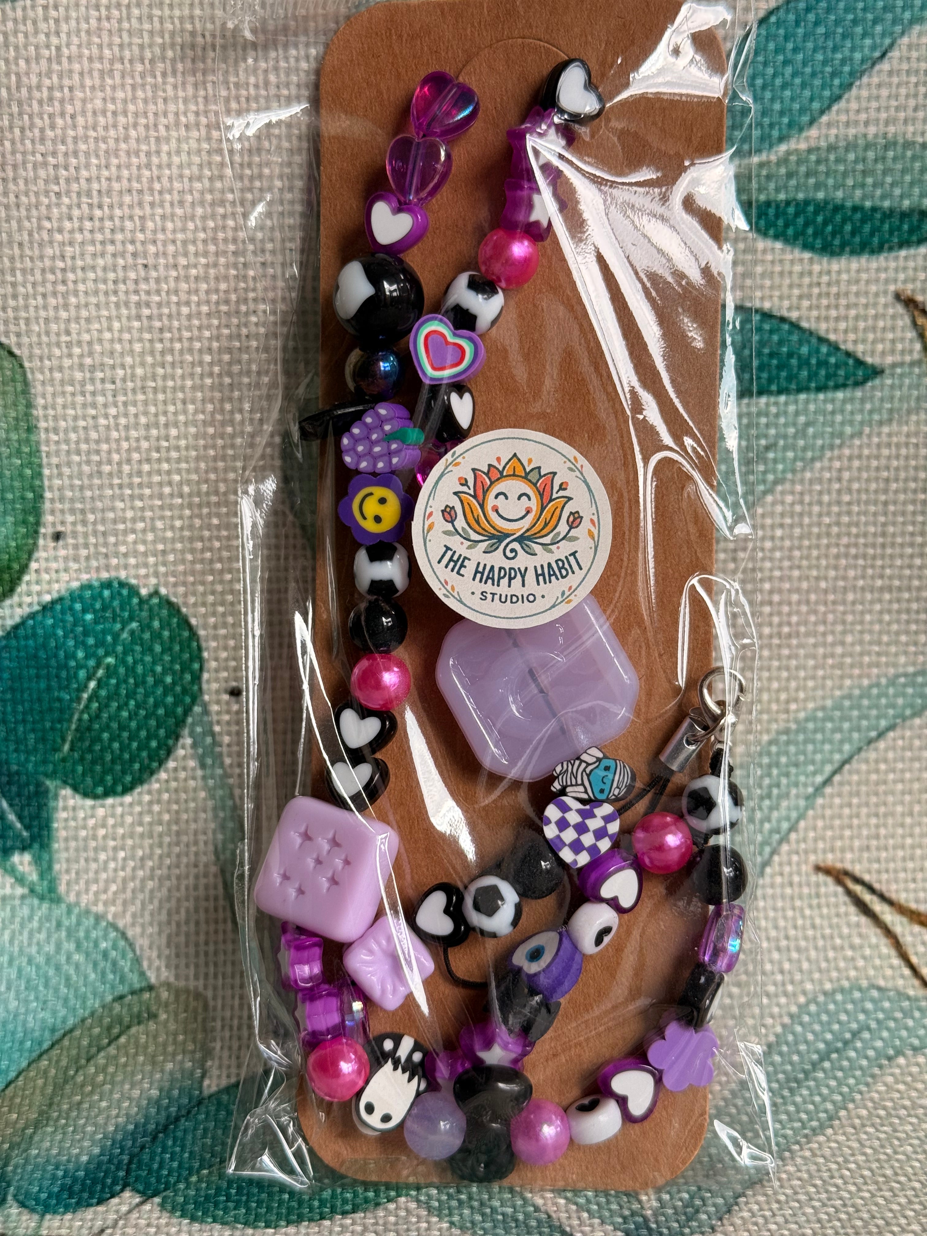 Purple Phone Charm
