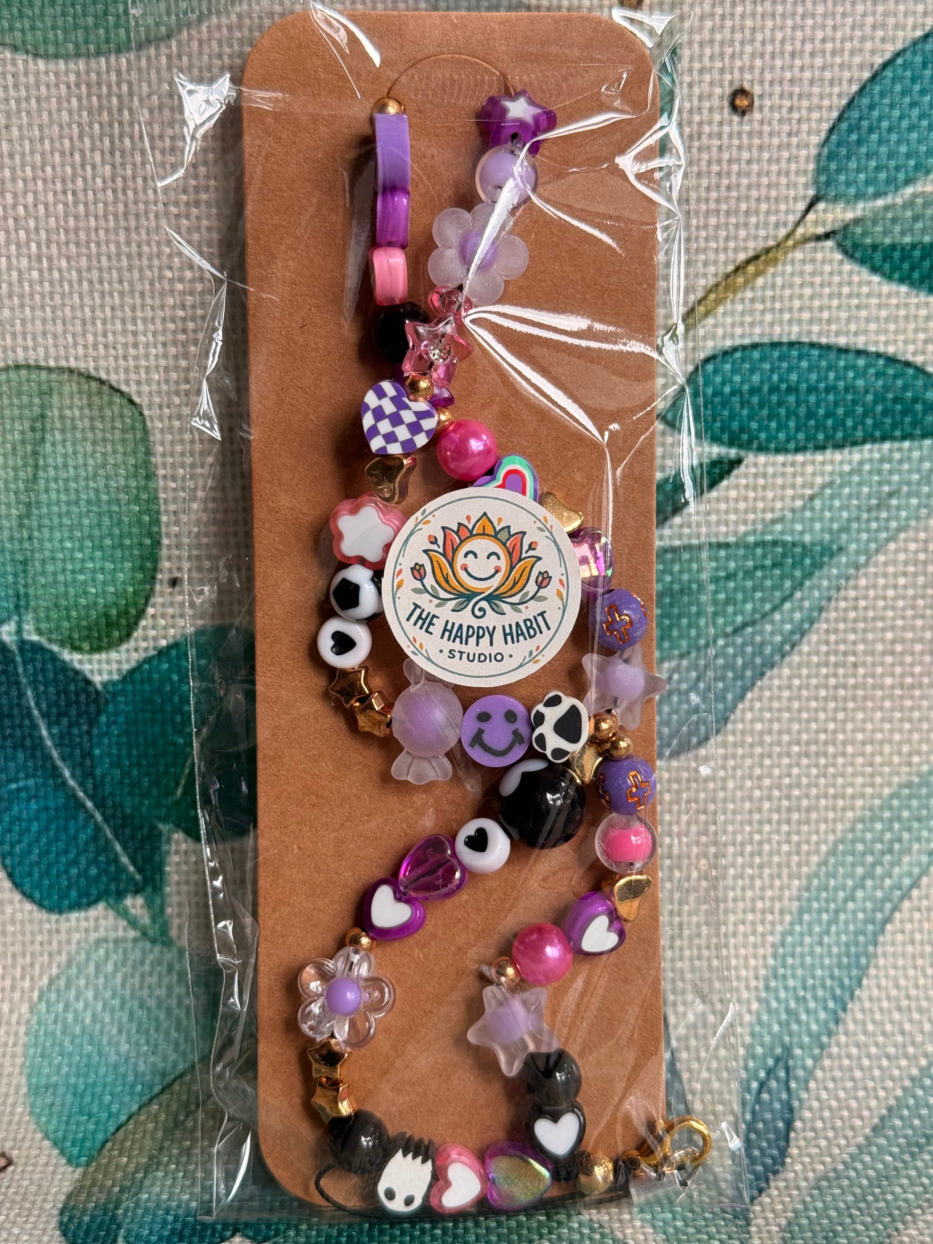Purple Phone Charm