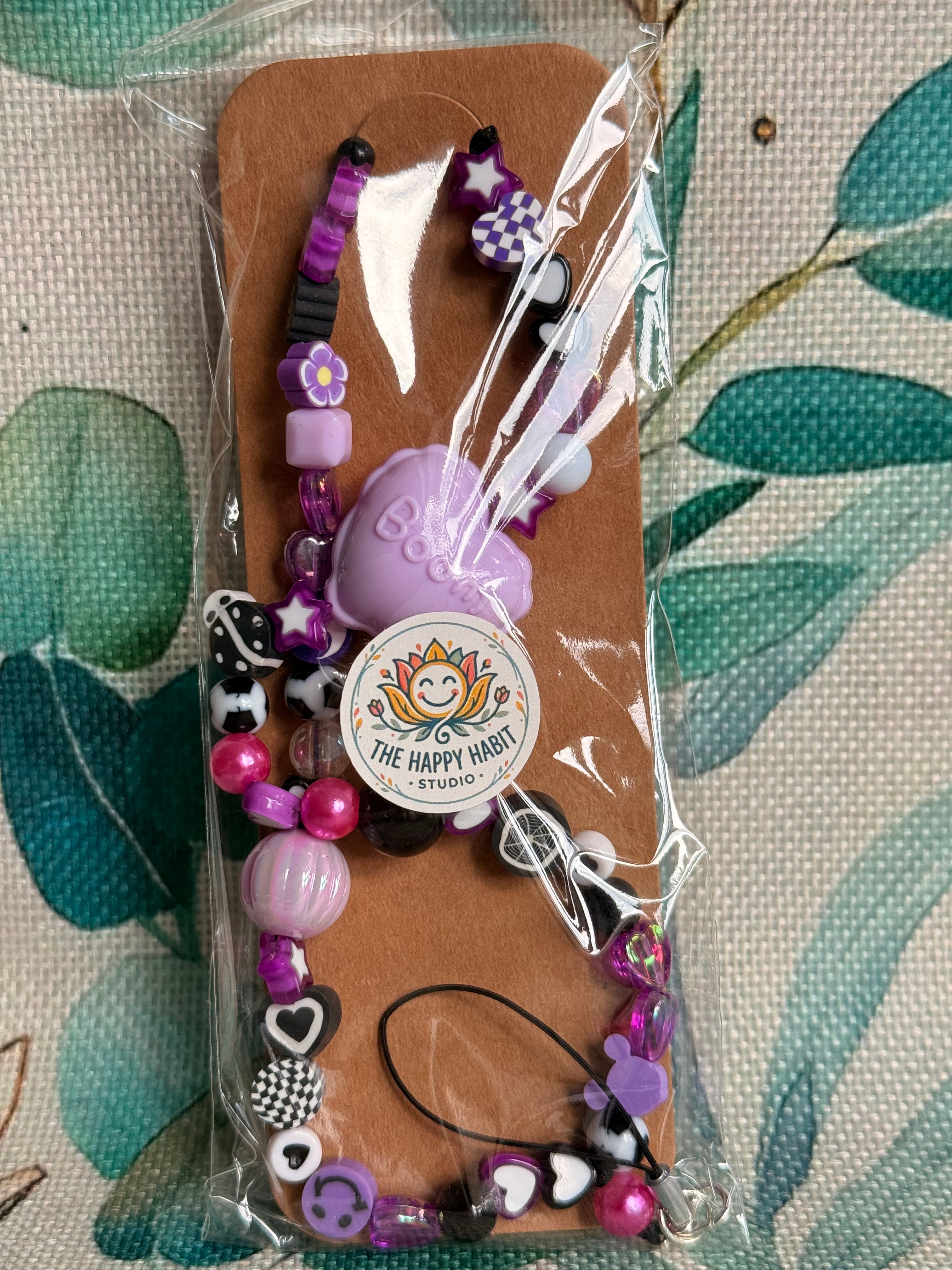 Purple Phone Charm