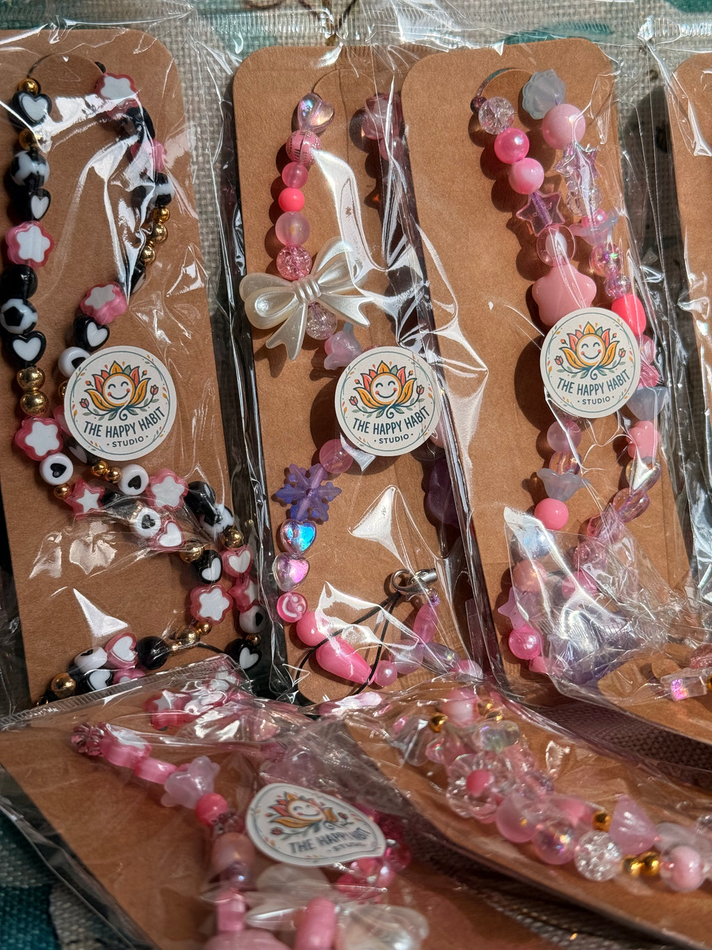 Mixed Colour Phone Charm