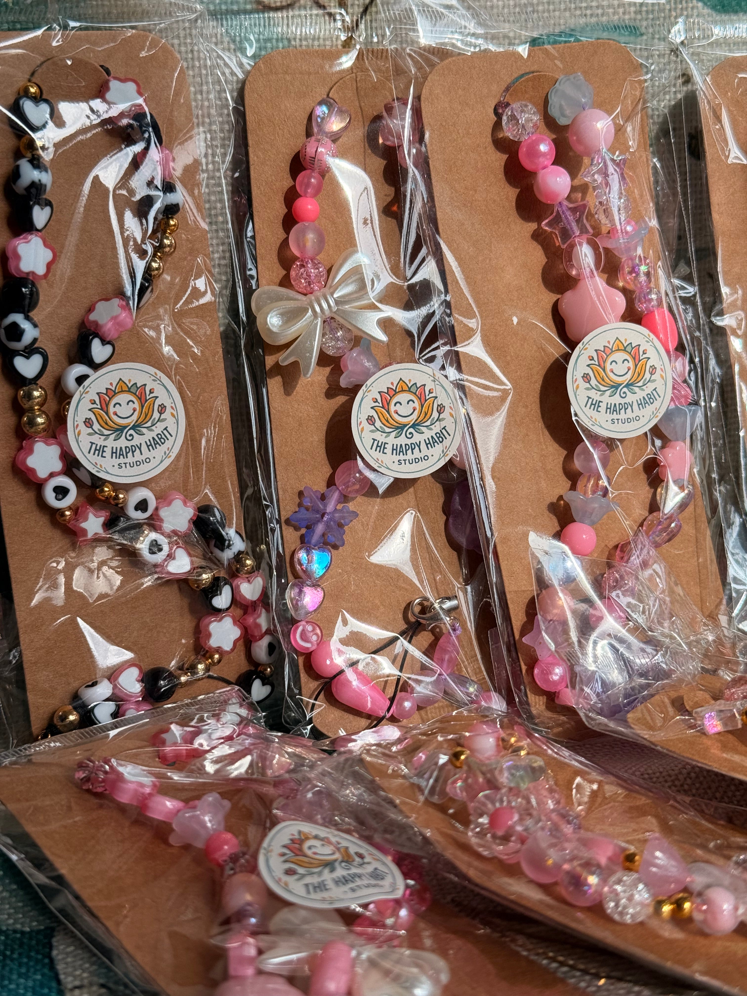 Mixed Colour Phone Charm