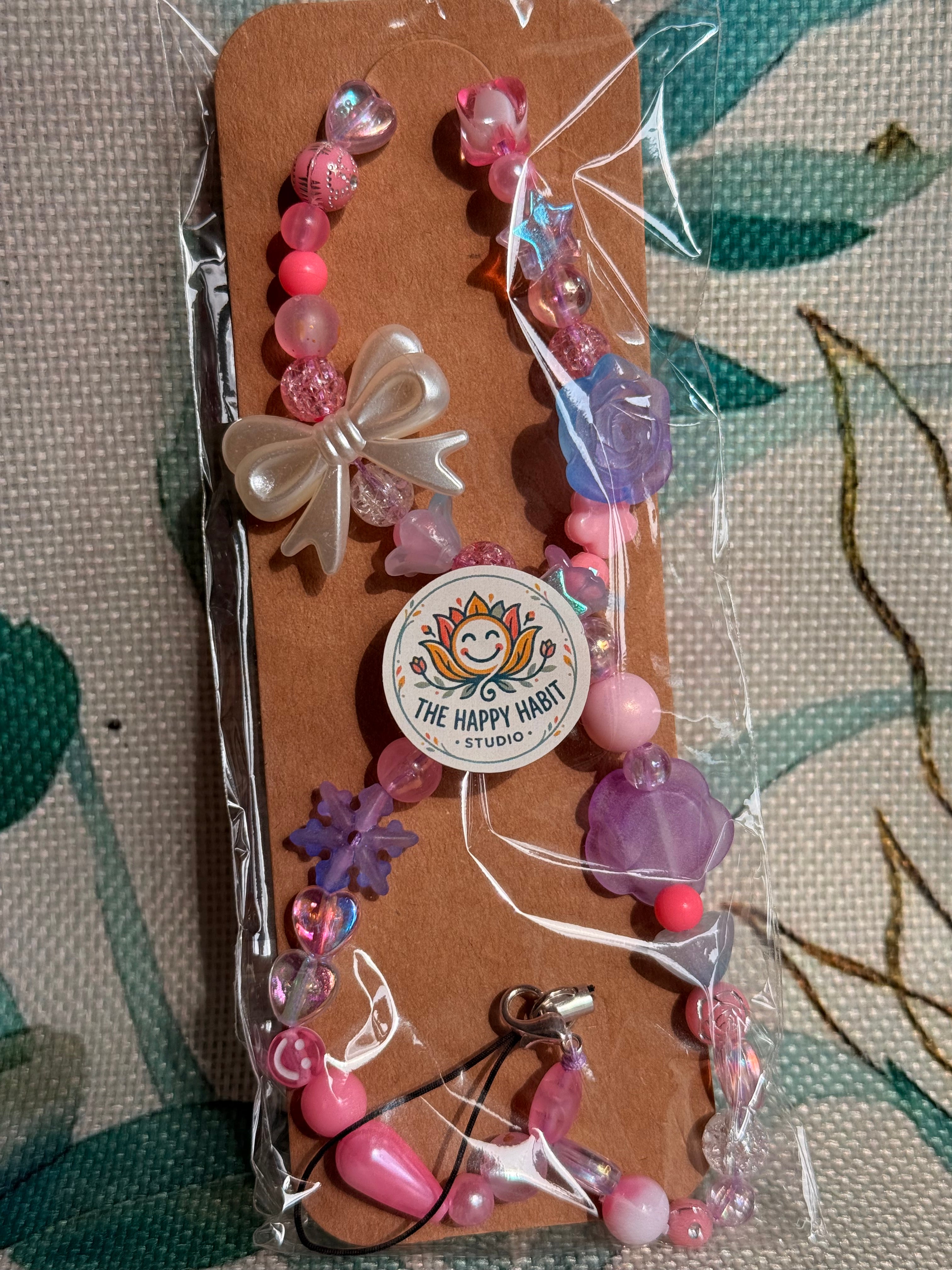 Mixed Colour Phone Charm