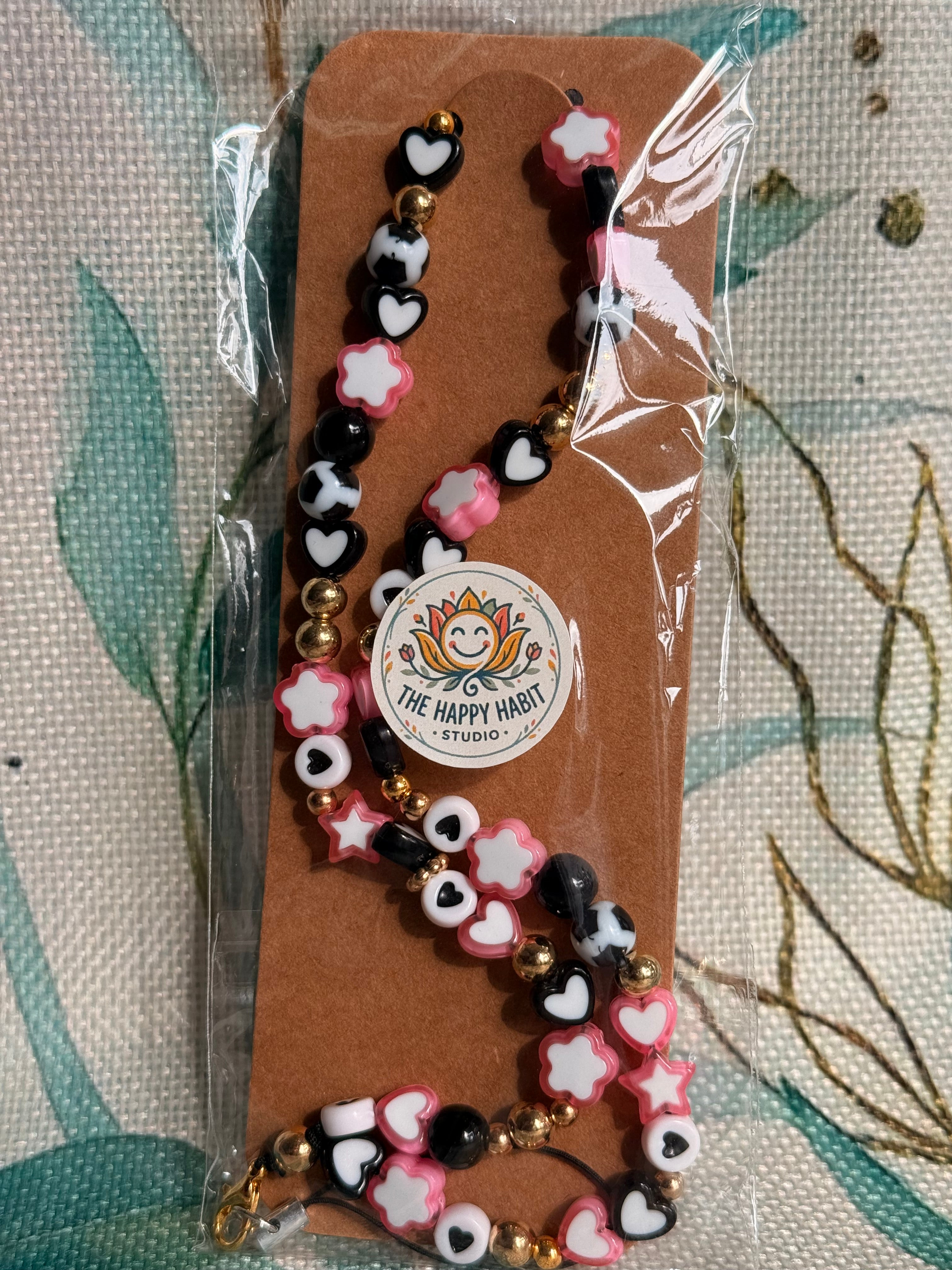 Mixed Colour Phone Charm