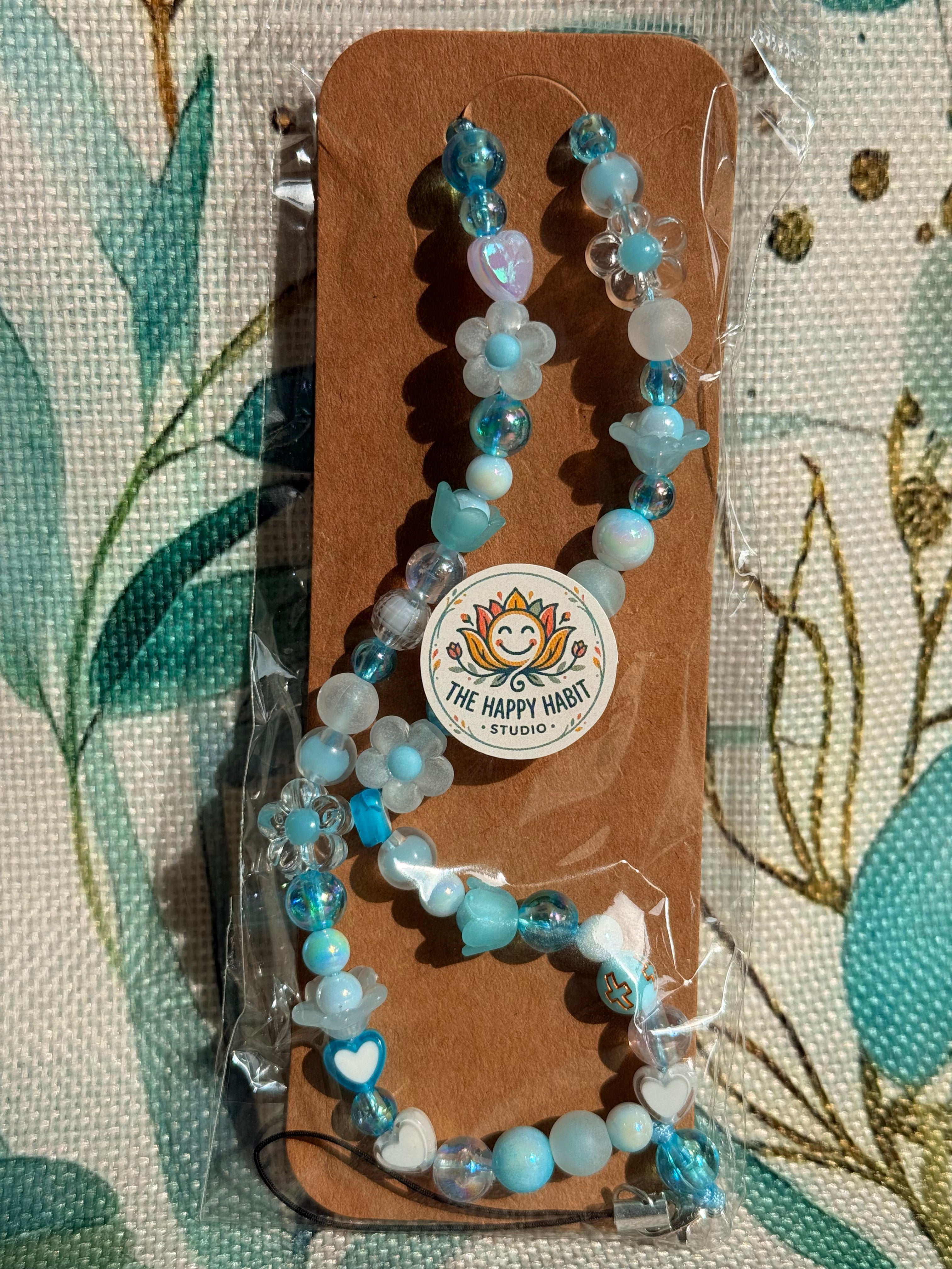 Blue Phone Charms