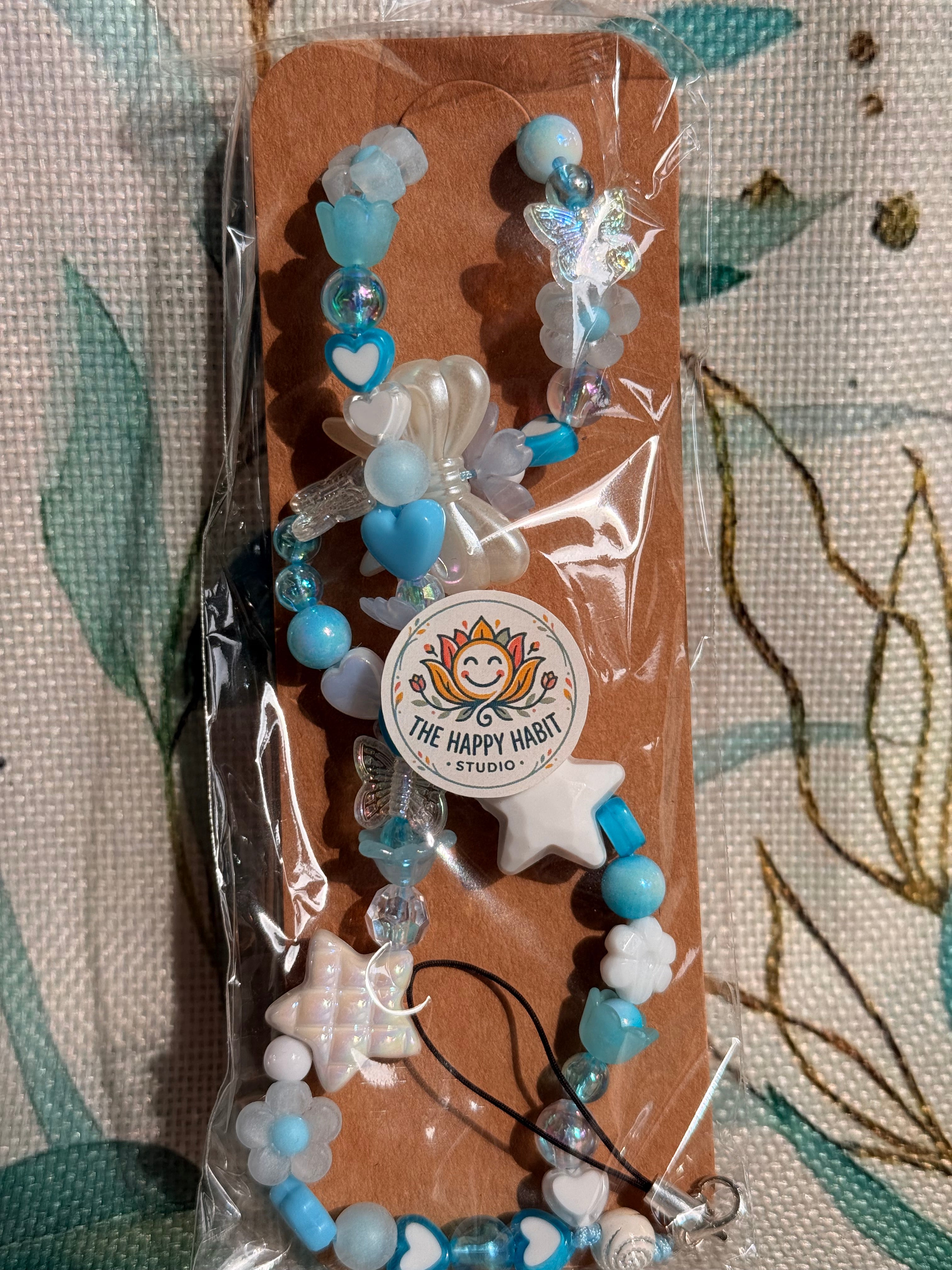 Blue Phone Charms
