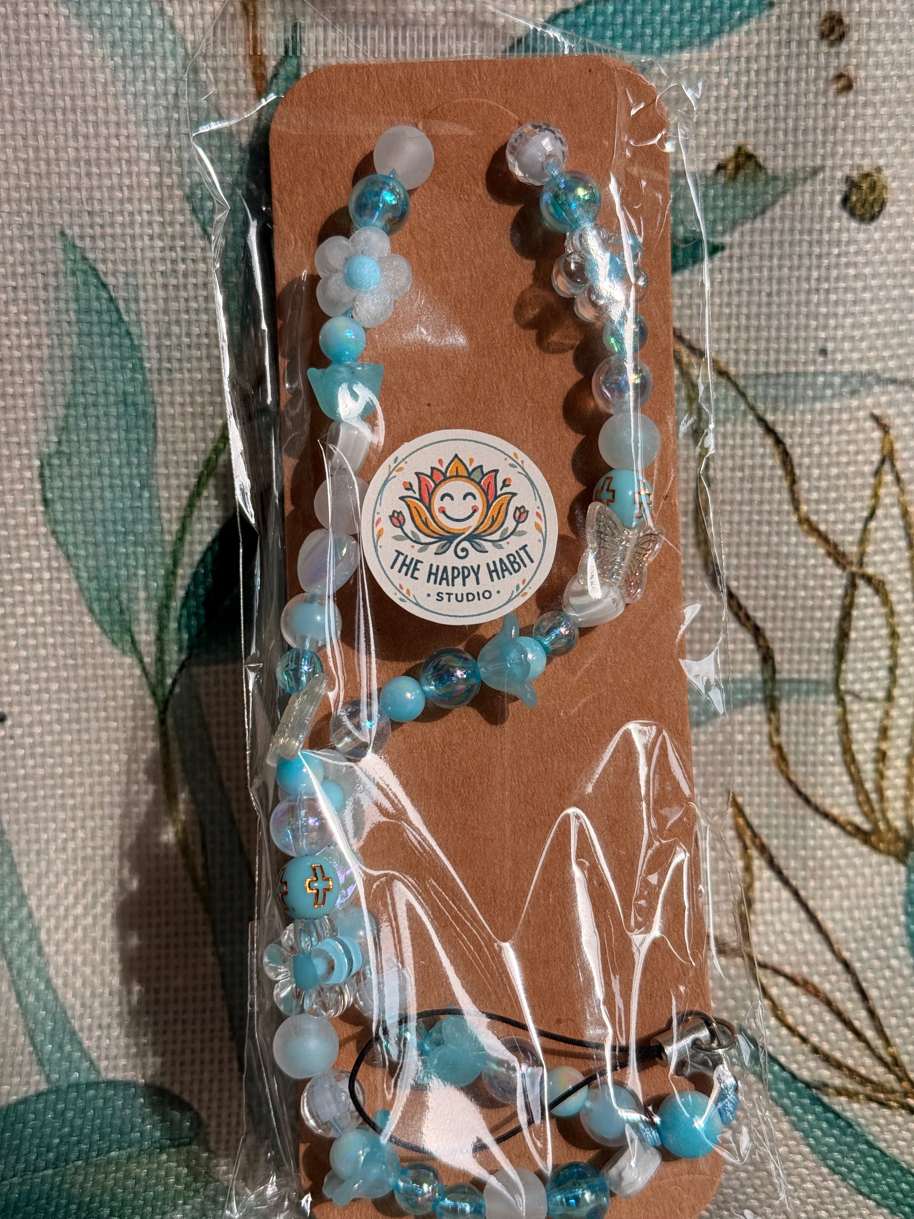 Blue Phone Charms