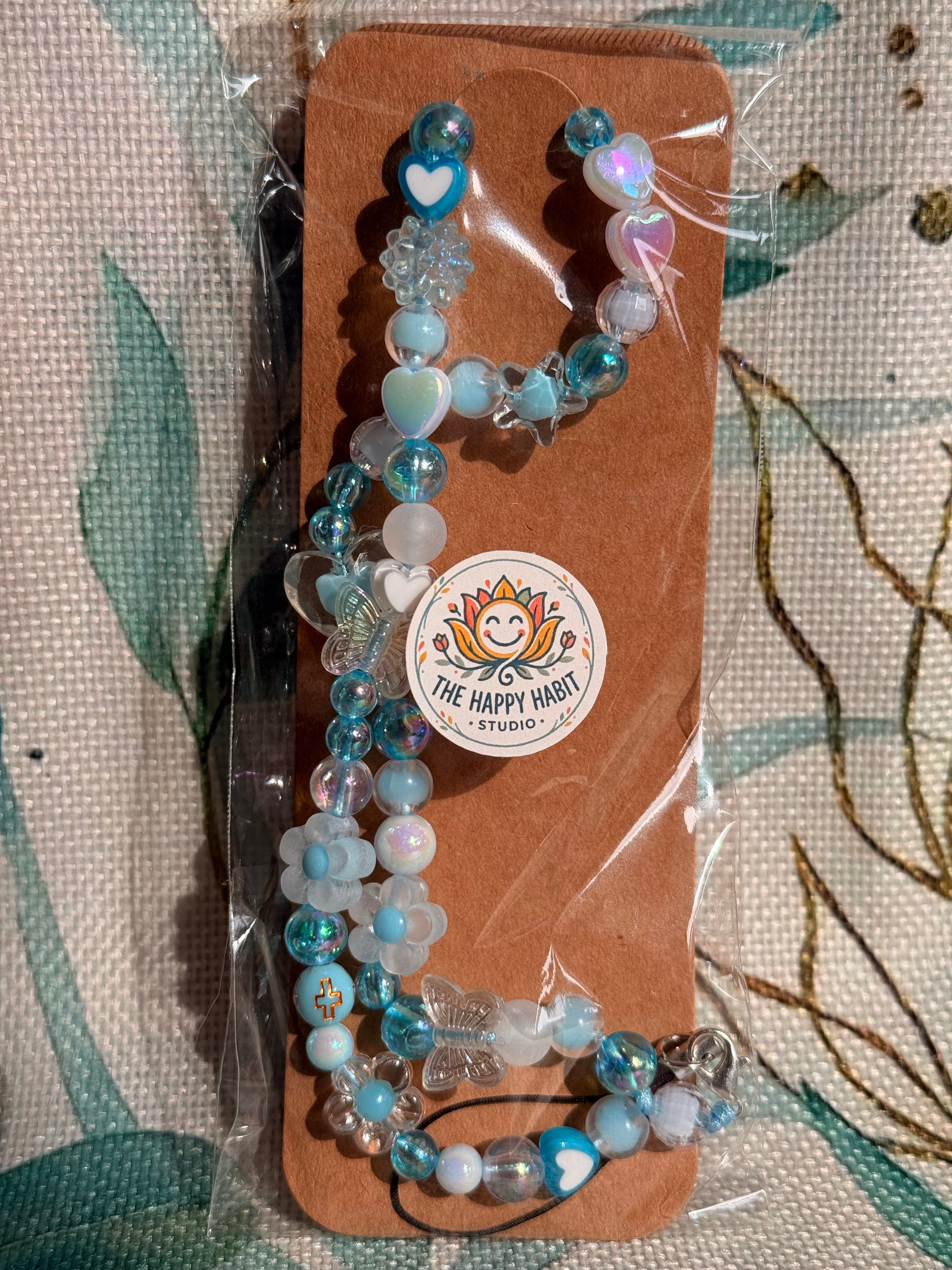 Blue Phone Charms