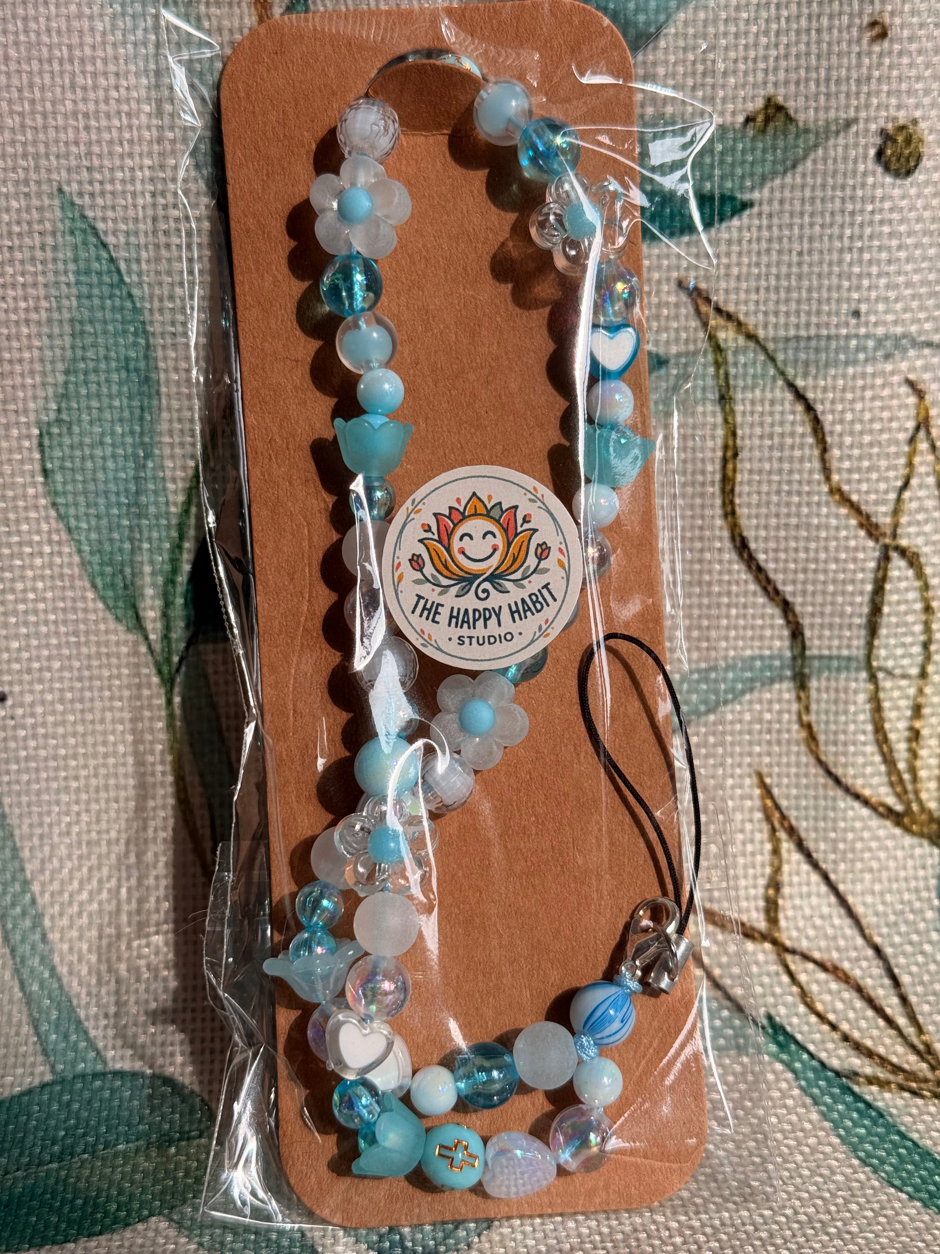 Blue Phone Charms