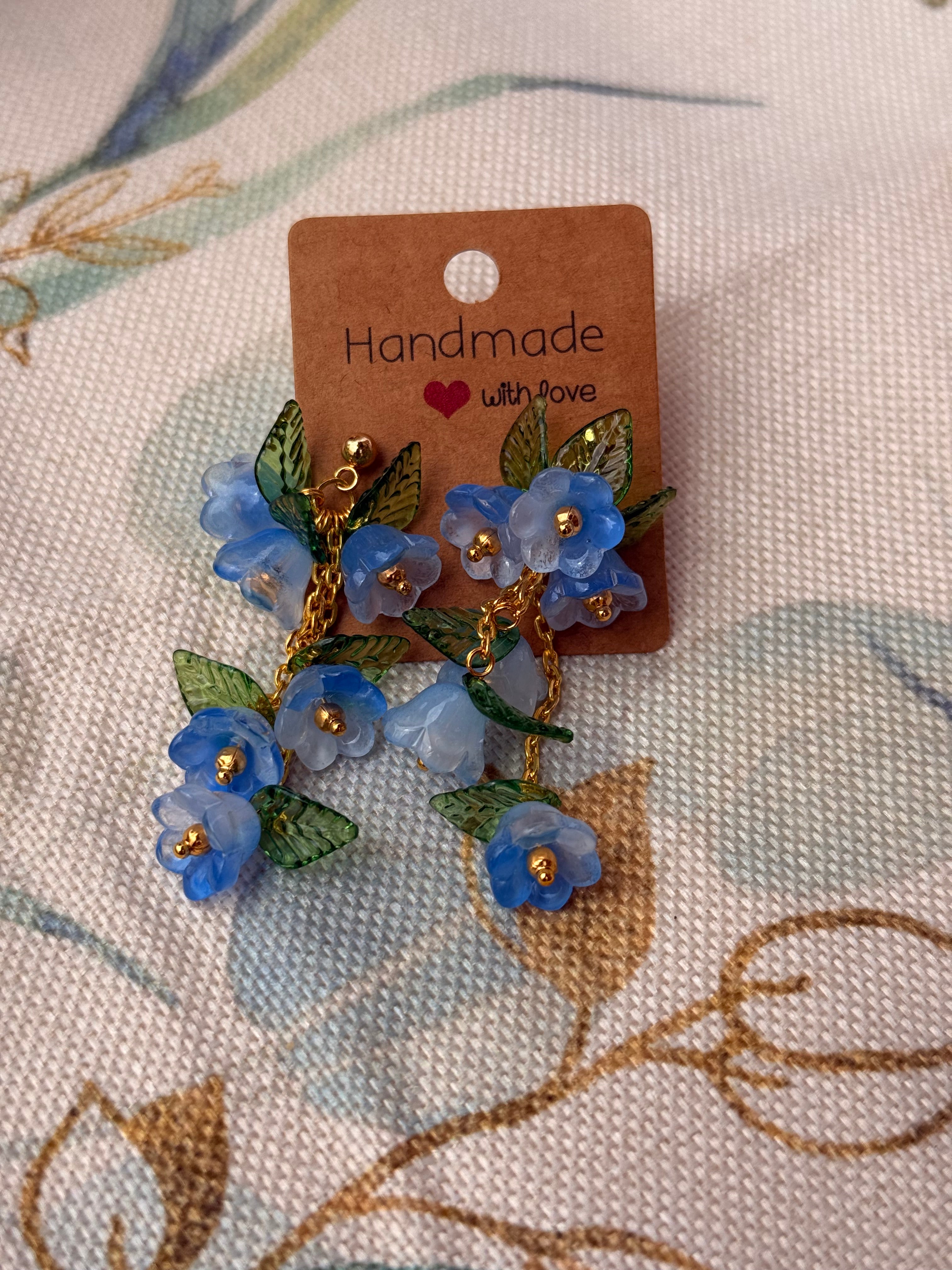 "Fairy" Collection - Glass Flower Studs