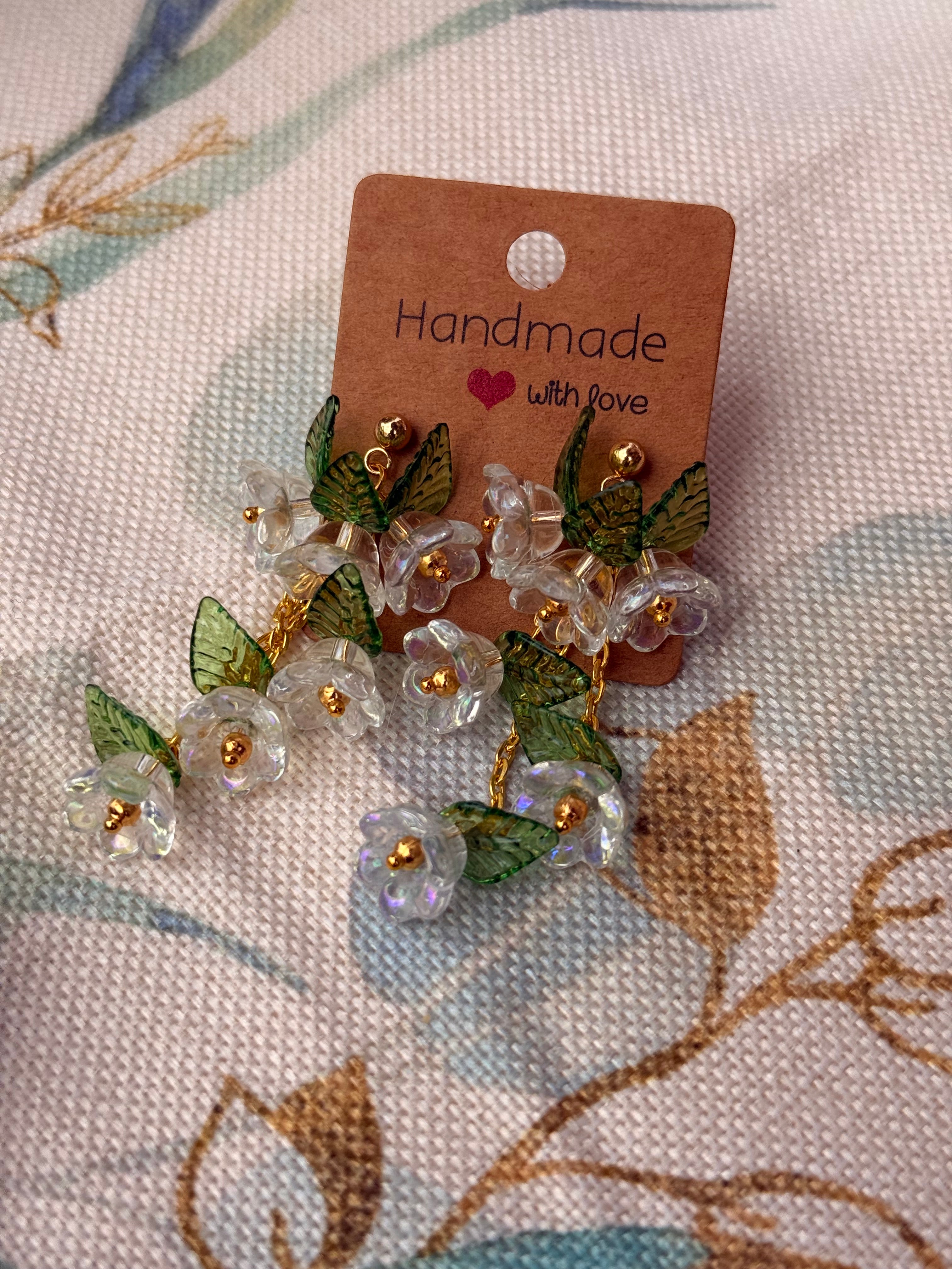 "Fairy" Collection - Glass Flower Studs