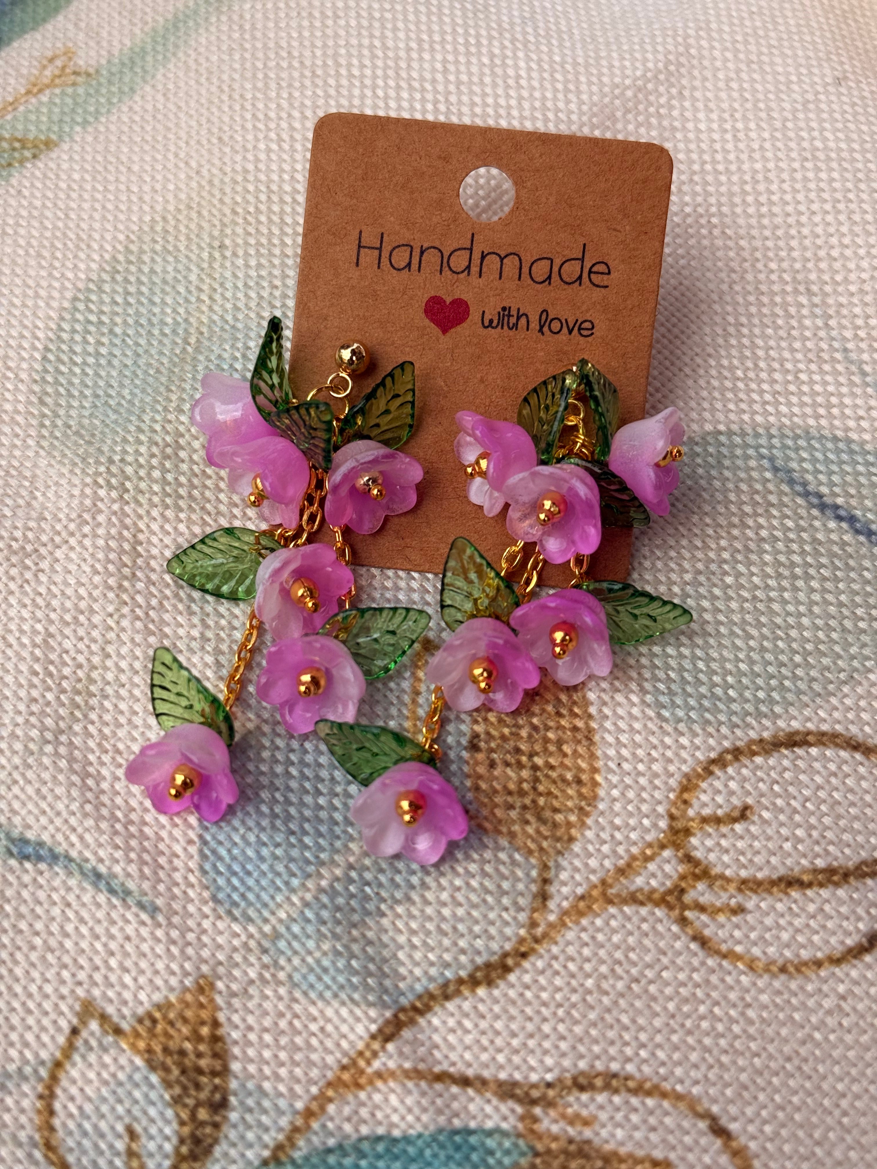 "Fairy" Collection - Glass Flower Studs