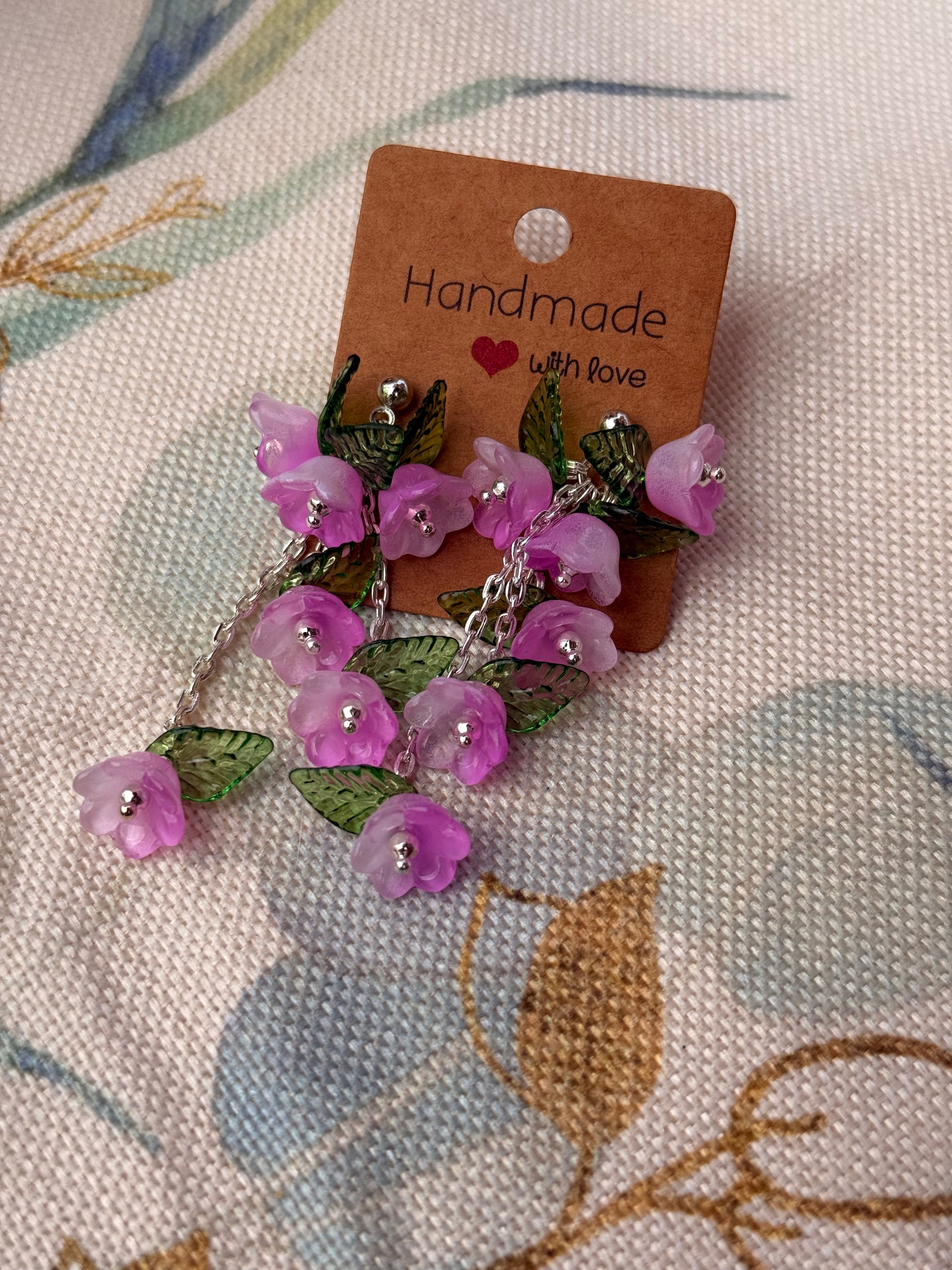 "Fairy" Collection - Glass Flower Studs