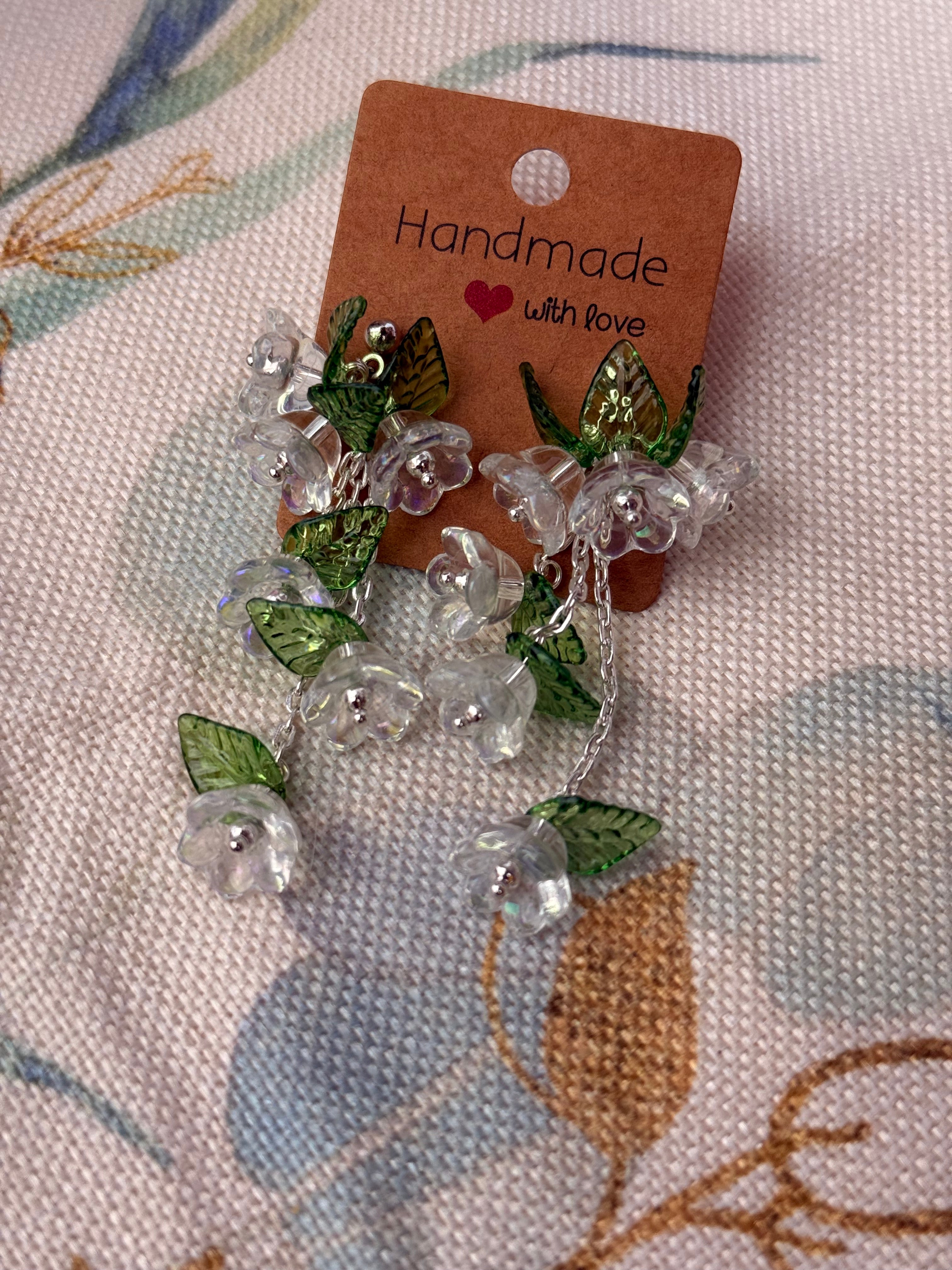 "Fairy" Collection - Glass Flower Studs