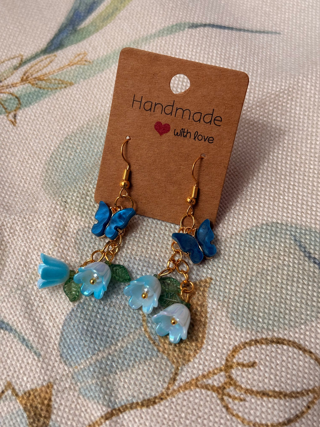 "Spring and Summer" Collection - Butterfly and Flower Dangles